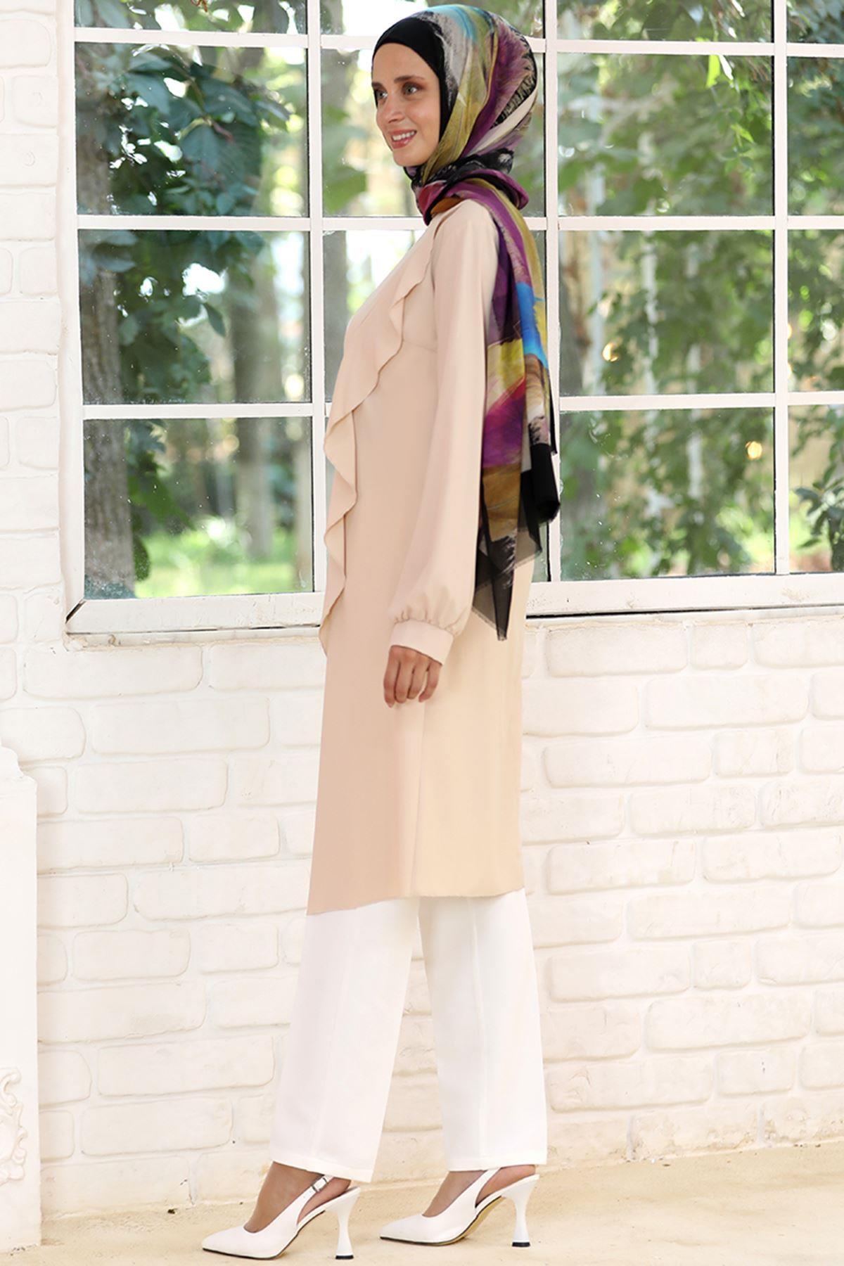 FIRFIR DETAYLI TUNİKELB36-BEJElben