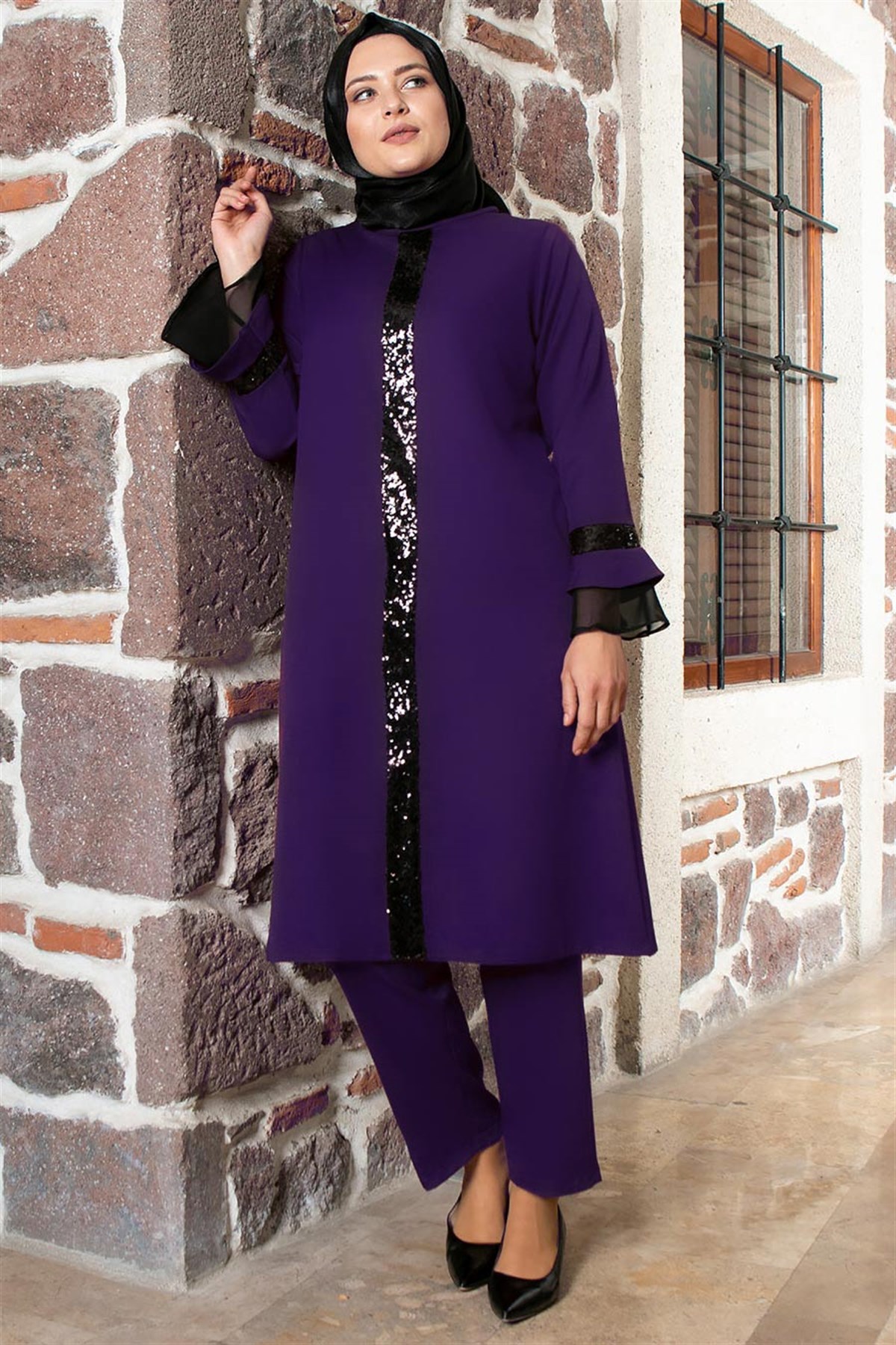 Gamzelim Tunik Pantolon Takım Mor FHM529FHM529-MORFahima