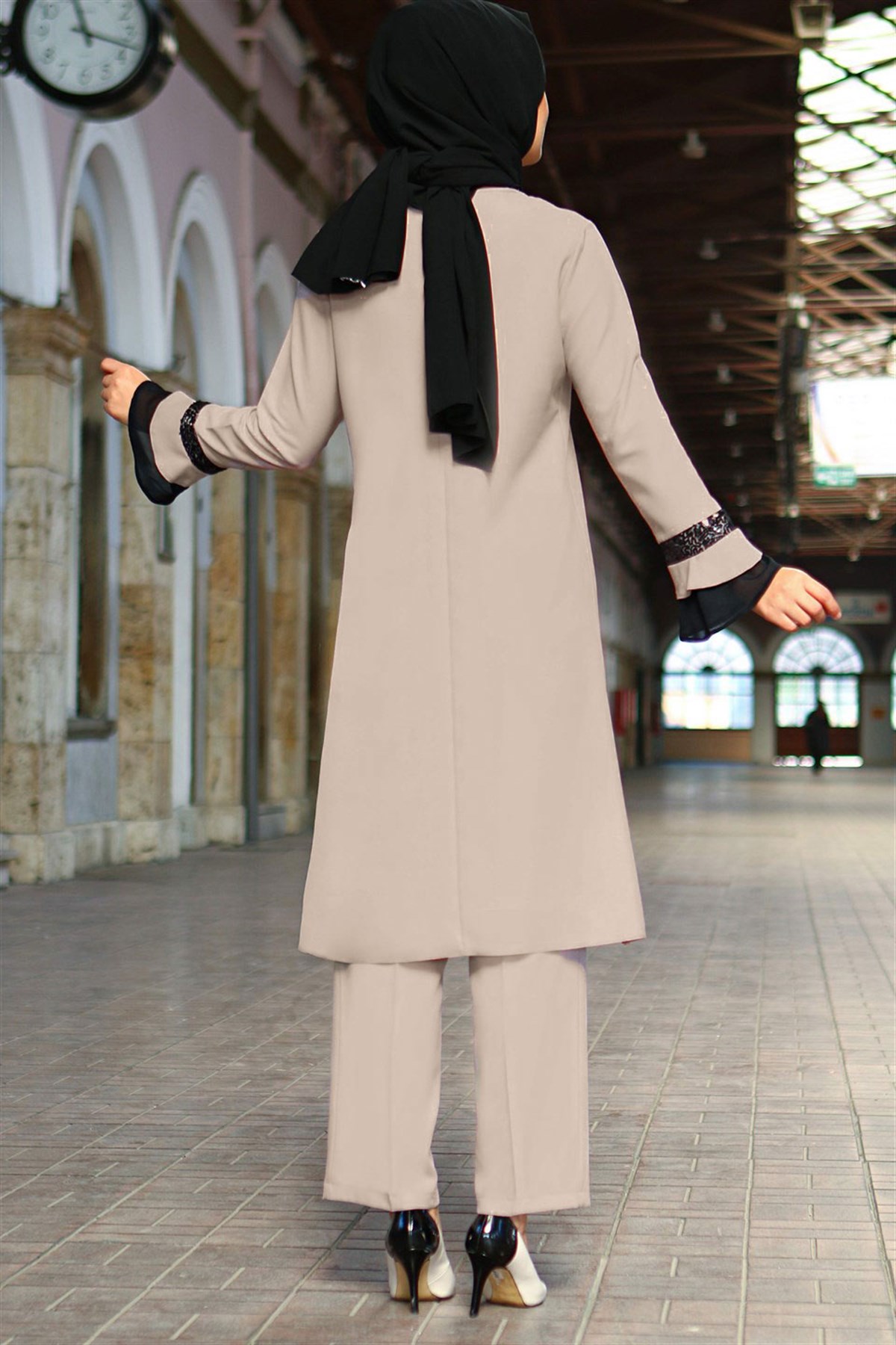 Gamzelim Tunik Pantolon Takım Vizon FHM529