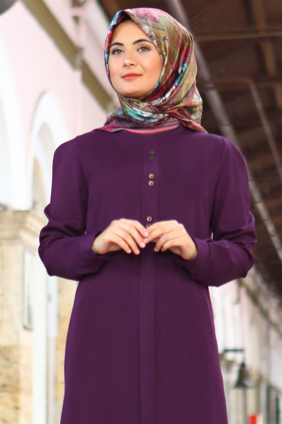 Rübeysa - Tunik - Pantolon - Takım - Mor - FHM610