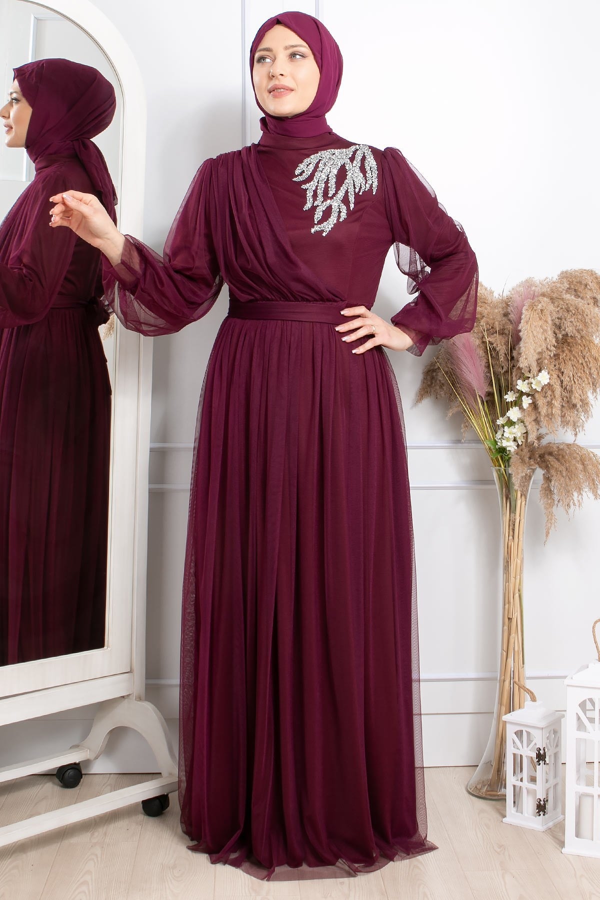 Parıltı Abiye Mürdüm FHM866FHM866-MÜRDÜMFahima