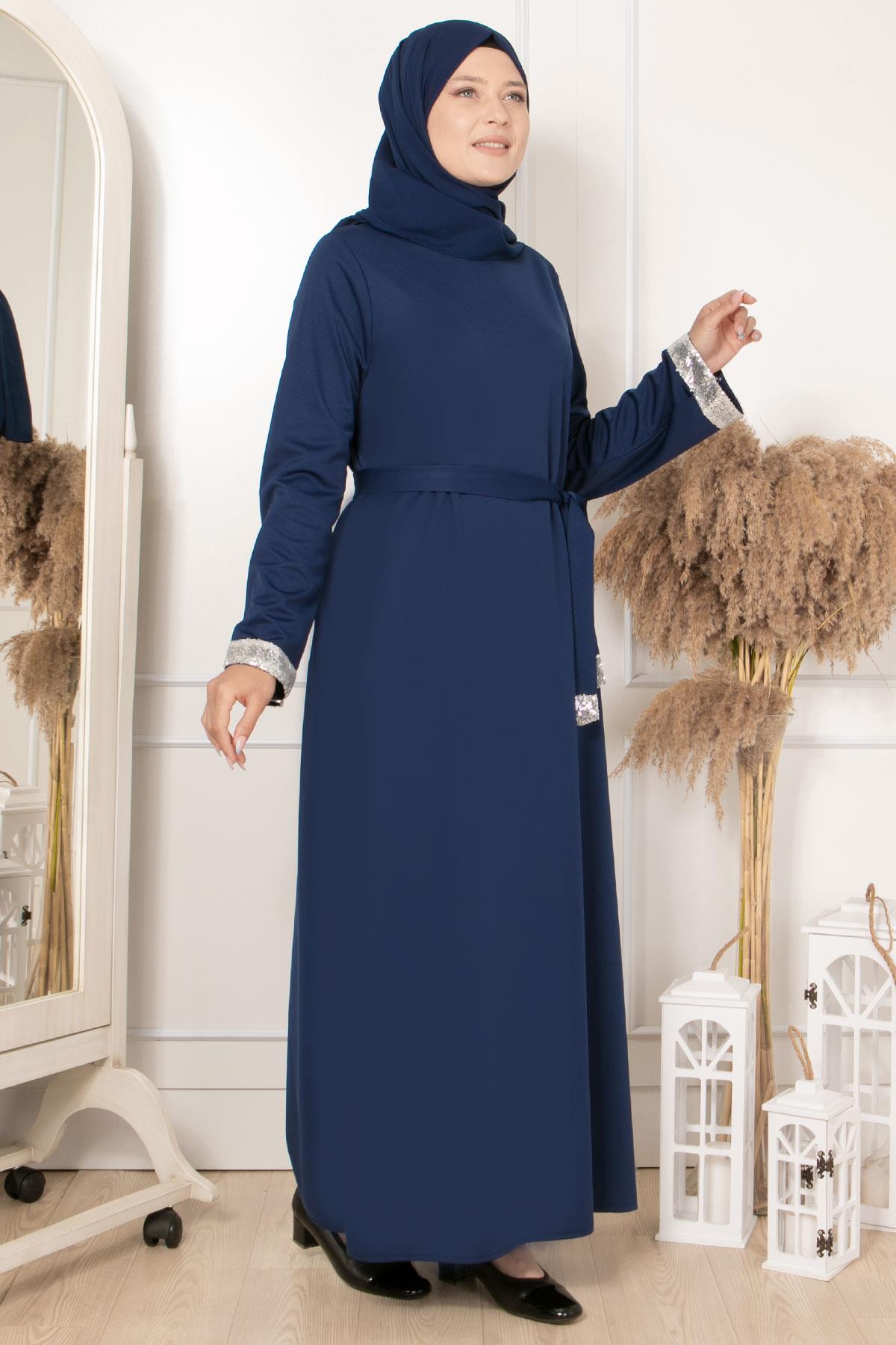 PIRIL ELBİSEFHM878-LACİVERTFahima
