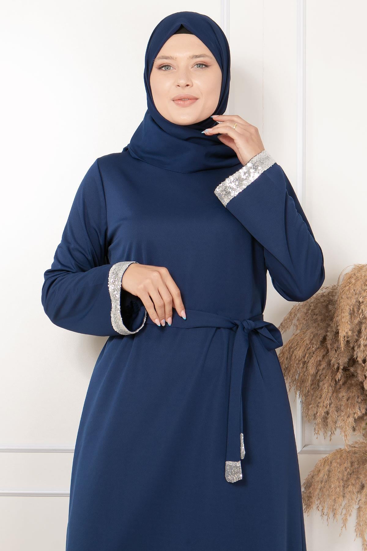 PIRIL ELBİSEFHM878-LACİVERTFahima
