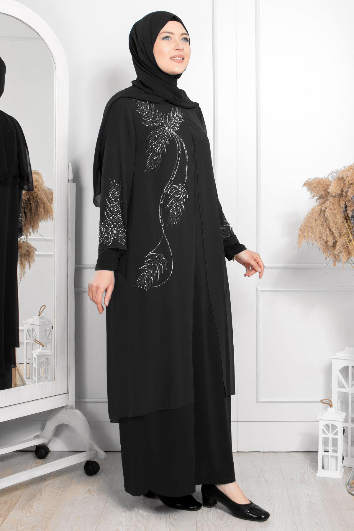 YAPRAK ABİYEFHM882-SİYAHFahima