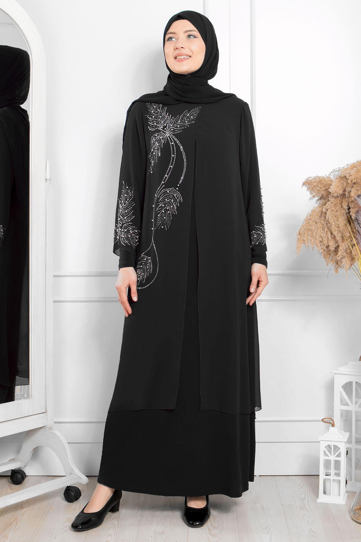 YAPRAK ABİYEFHM882-SİYAHFahima