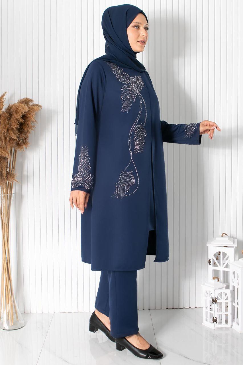 YAPRAK İKİLİ TAKIMFHM890-LACİVERTFahima