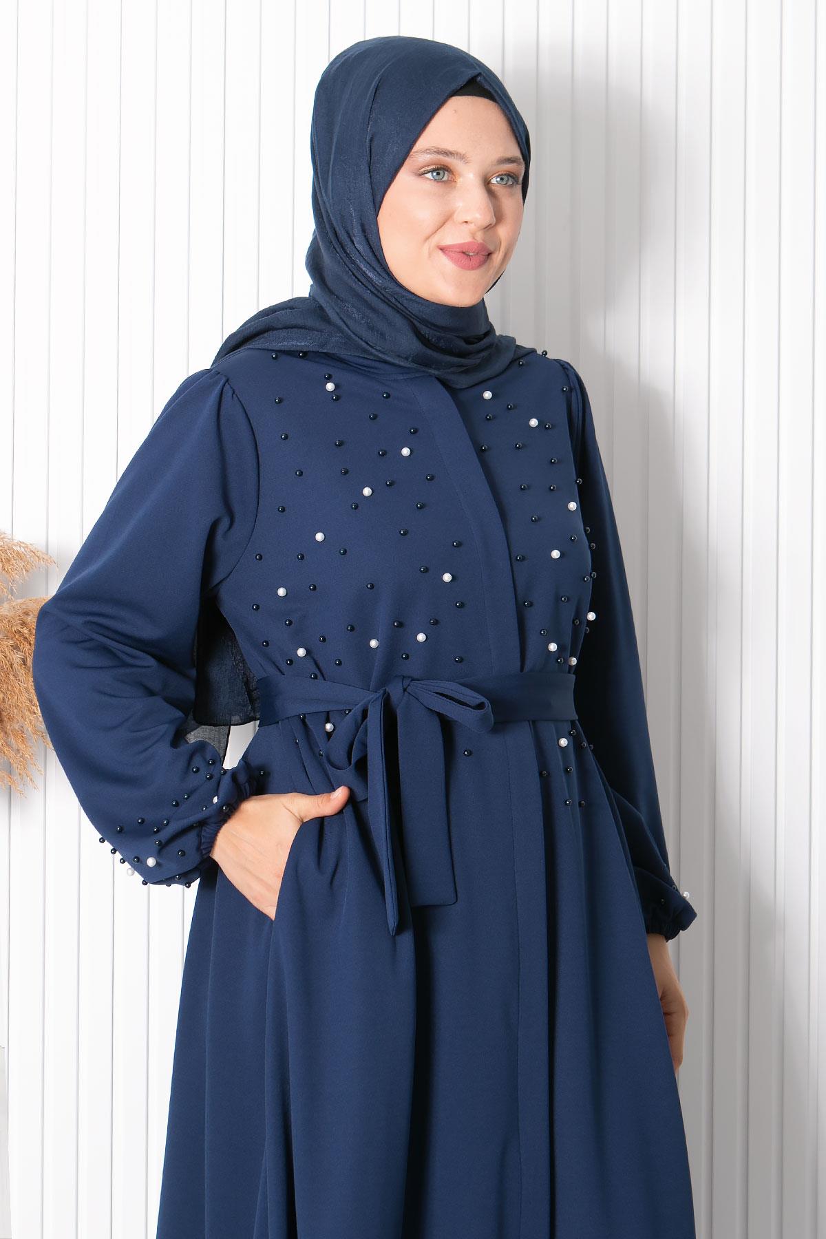 İNCİLİ FERACEFHM894-LACİVERTFahima