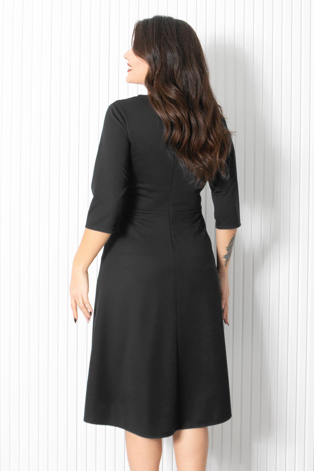 BROŞ DETAYLI ABİYEFHM912-SİYAHFahima