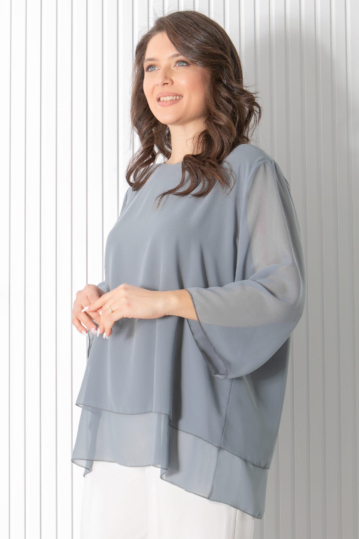 ŞİFON TUNİKFHM924-GRİFahima