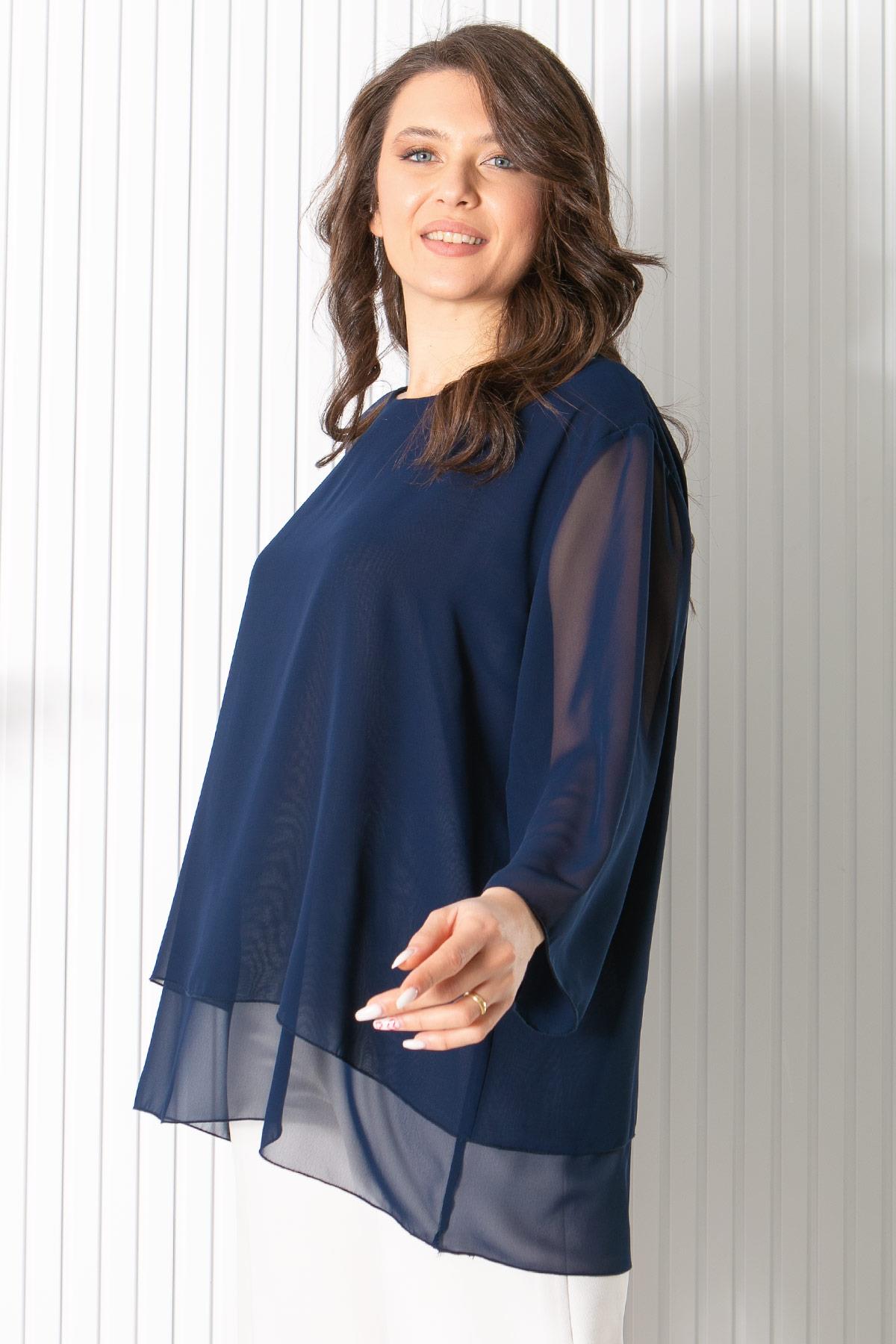 ŞİFON TUNİKFHM924-LACİVERTFahima