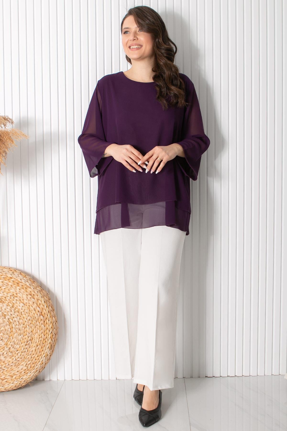 Şifon Tunik Mor FHM924FHM924-MORFahima