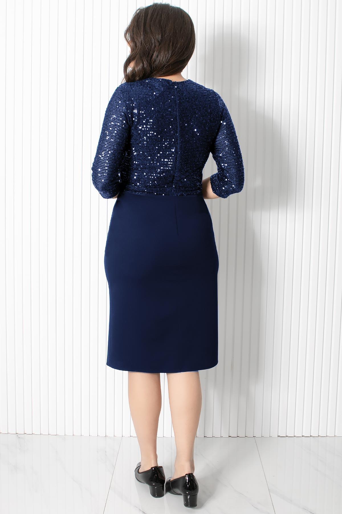 Pul payetli Abiye Elbise Lacivert FHM928FHM928-LACİVERTFahima
