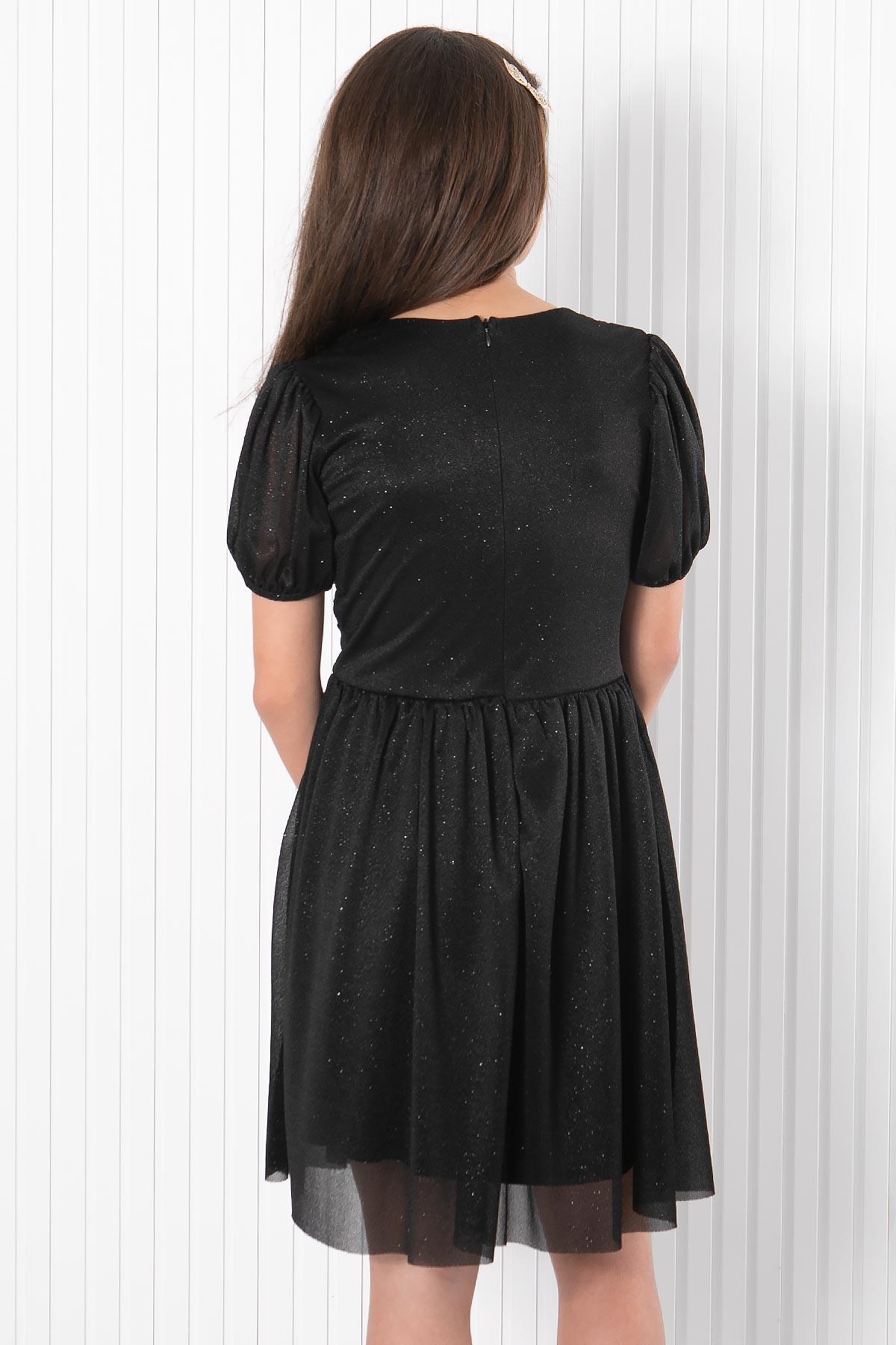 SİMLİ TÜL ABİYEFHM936-SİYAHFahima