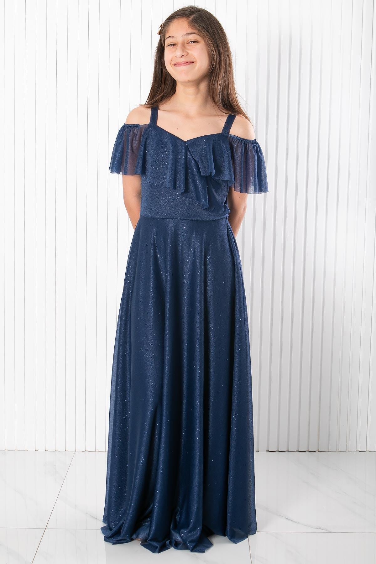 ASKILI SİMLİ ABİYEFHM938-LACİVERTFahima