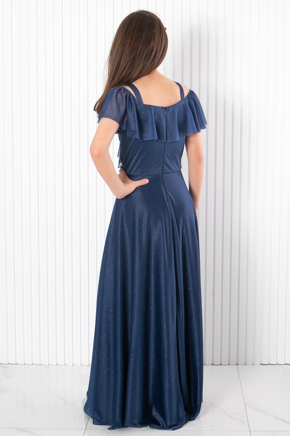 ASKILI SİMLİ ABİYEFHM938-LACİVERTFahima