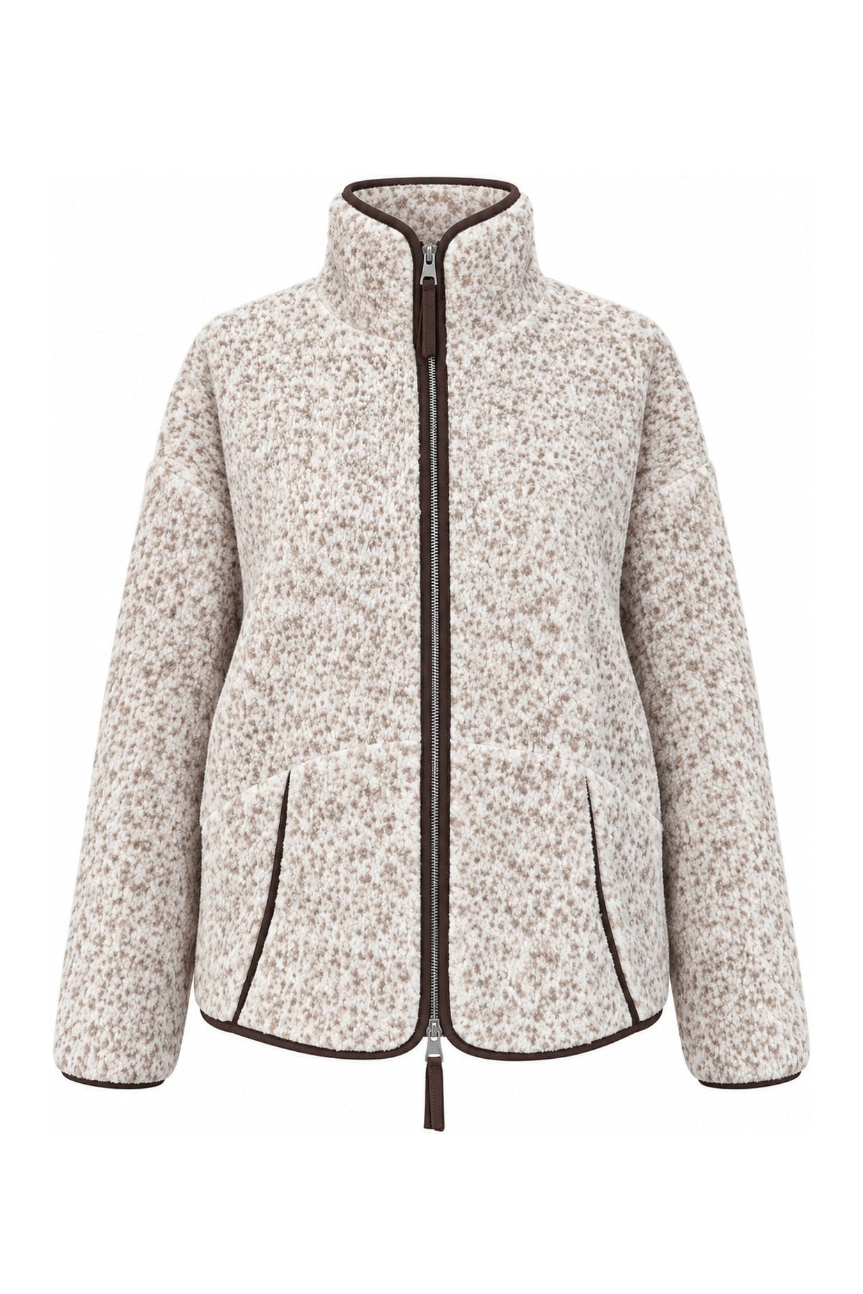 Kanguru Desenli Cepli Peluş Teddy Ceket Bej FHMMZR006FHMMZR006-BEJFahima