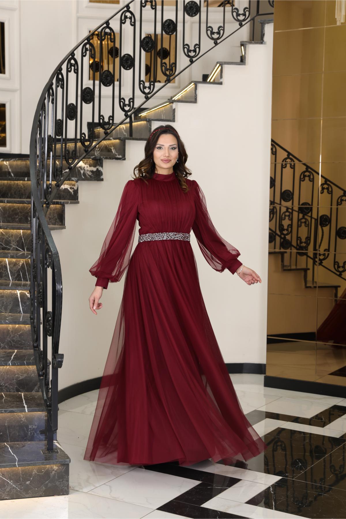 ALYA ABİYEFVM206-BORDOFuval Moda