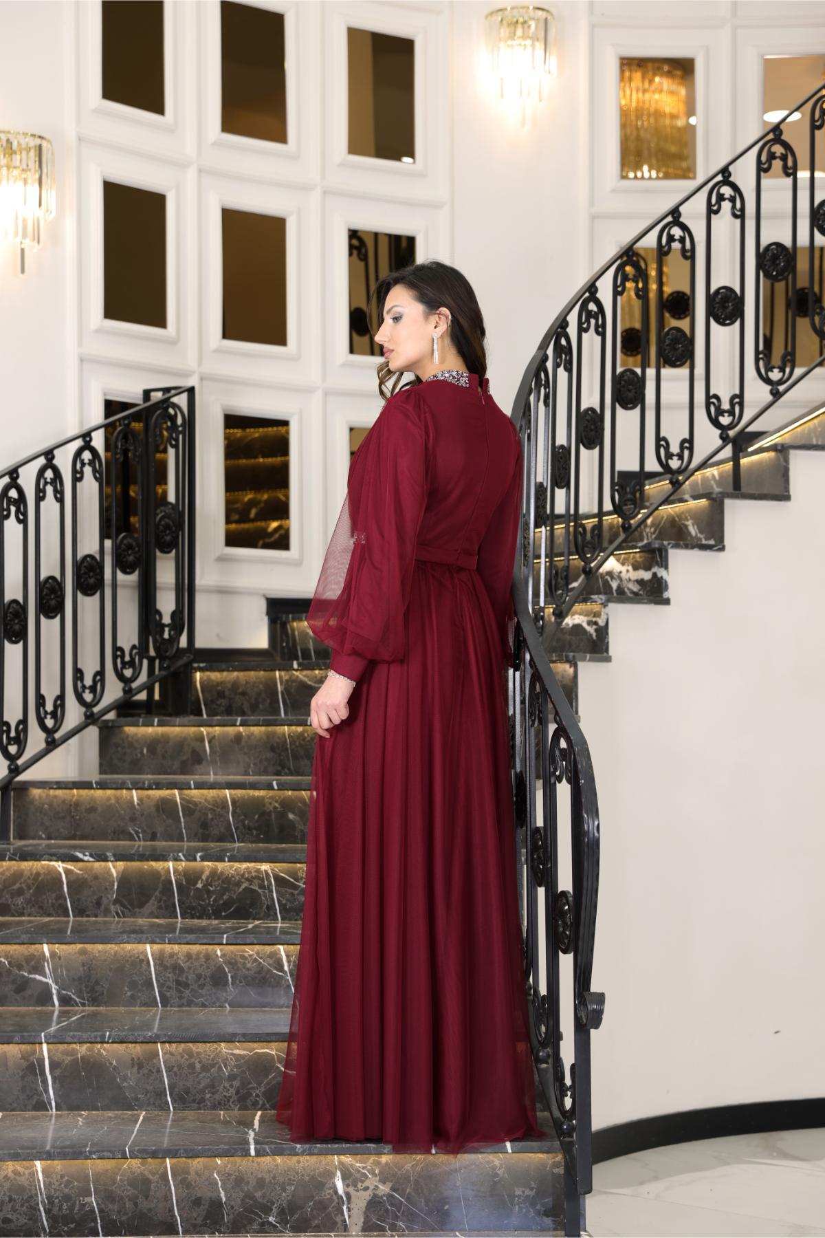 SENA ABİYEFVM210-BORDOFuval Moda