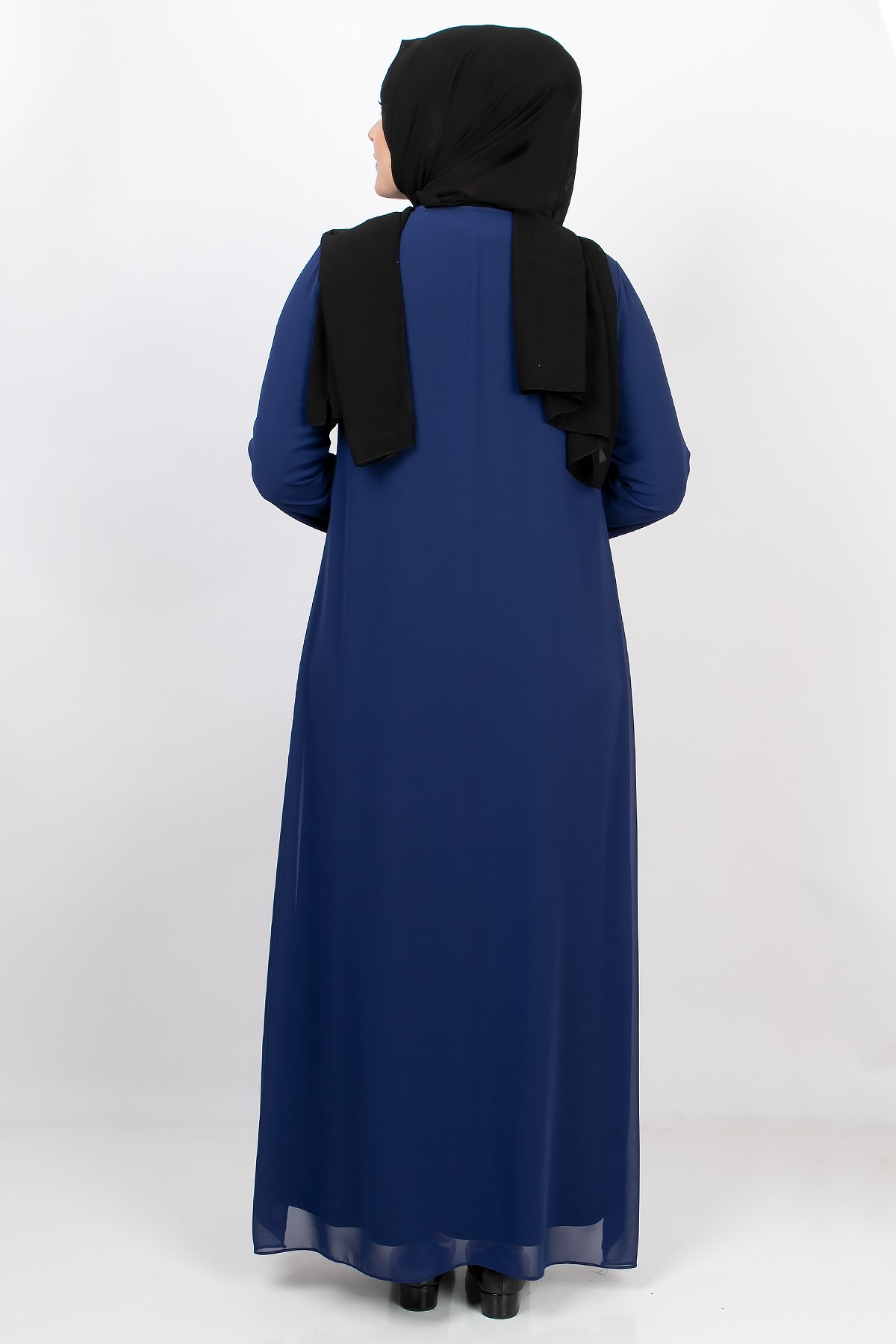 Stone Print Detail Evening Dress Royal Bleu MDA2125MDA2125-SAKSMDA