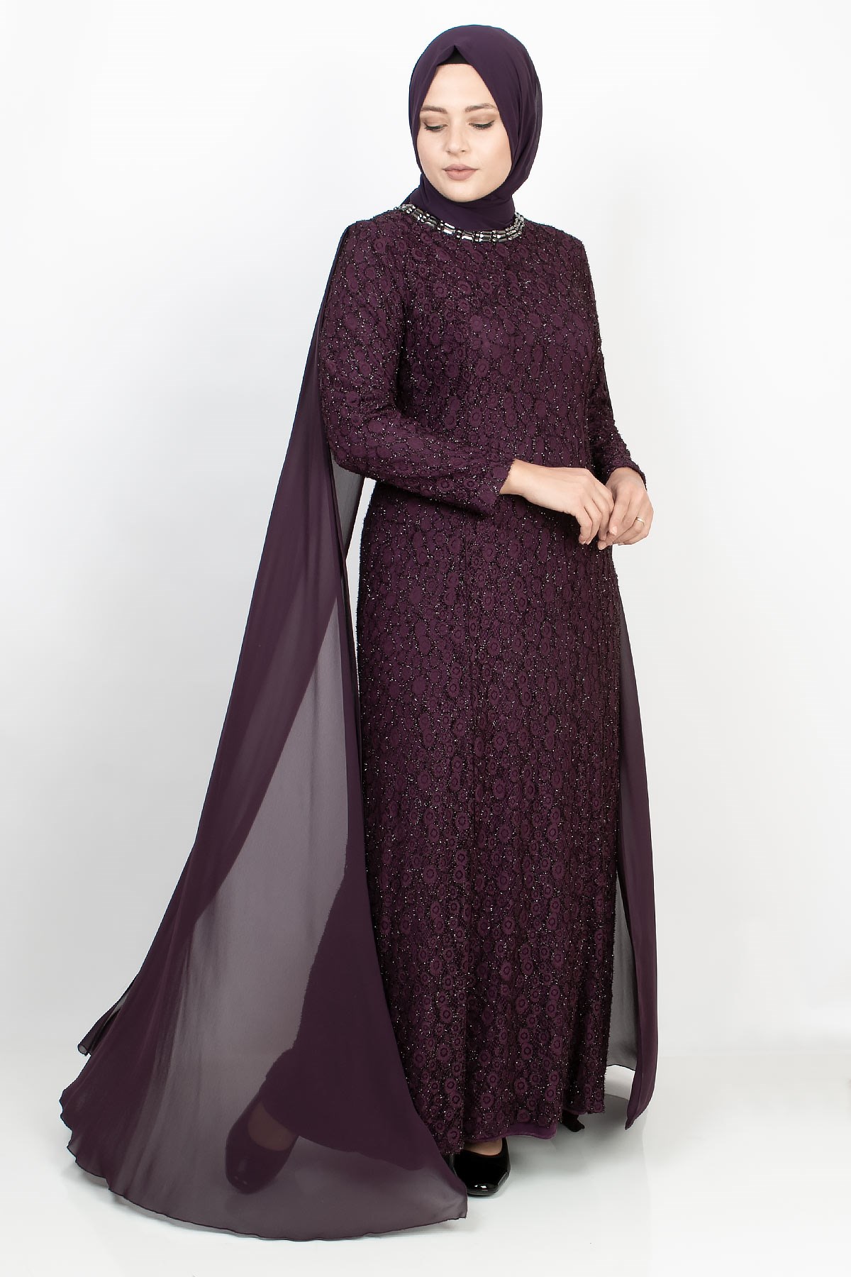 PELERİN DETAY ABİYEMDA2149-MÜRDÜMMDA