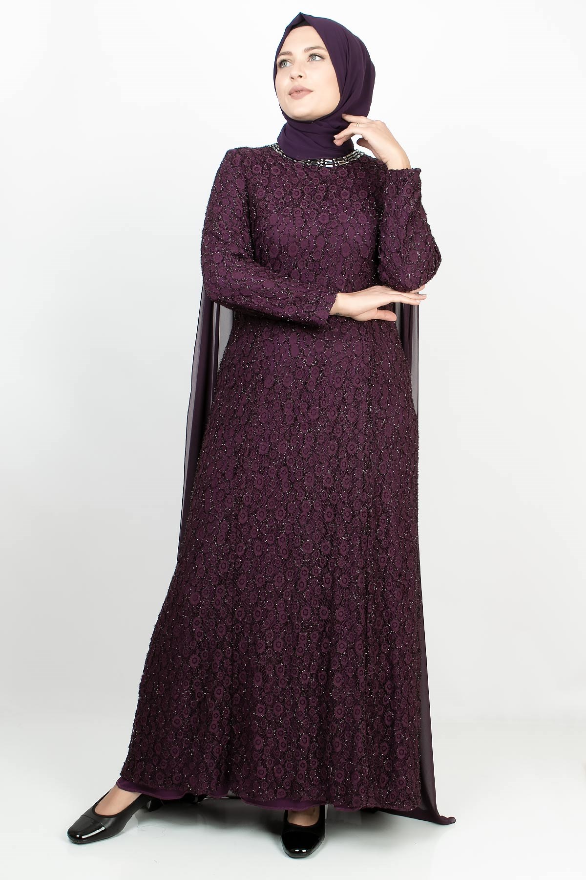 PELERİN DETAY ABİYEMDA2149-MÜRDÜMMDA