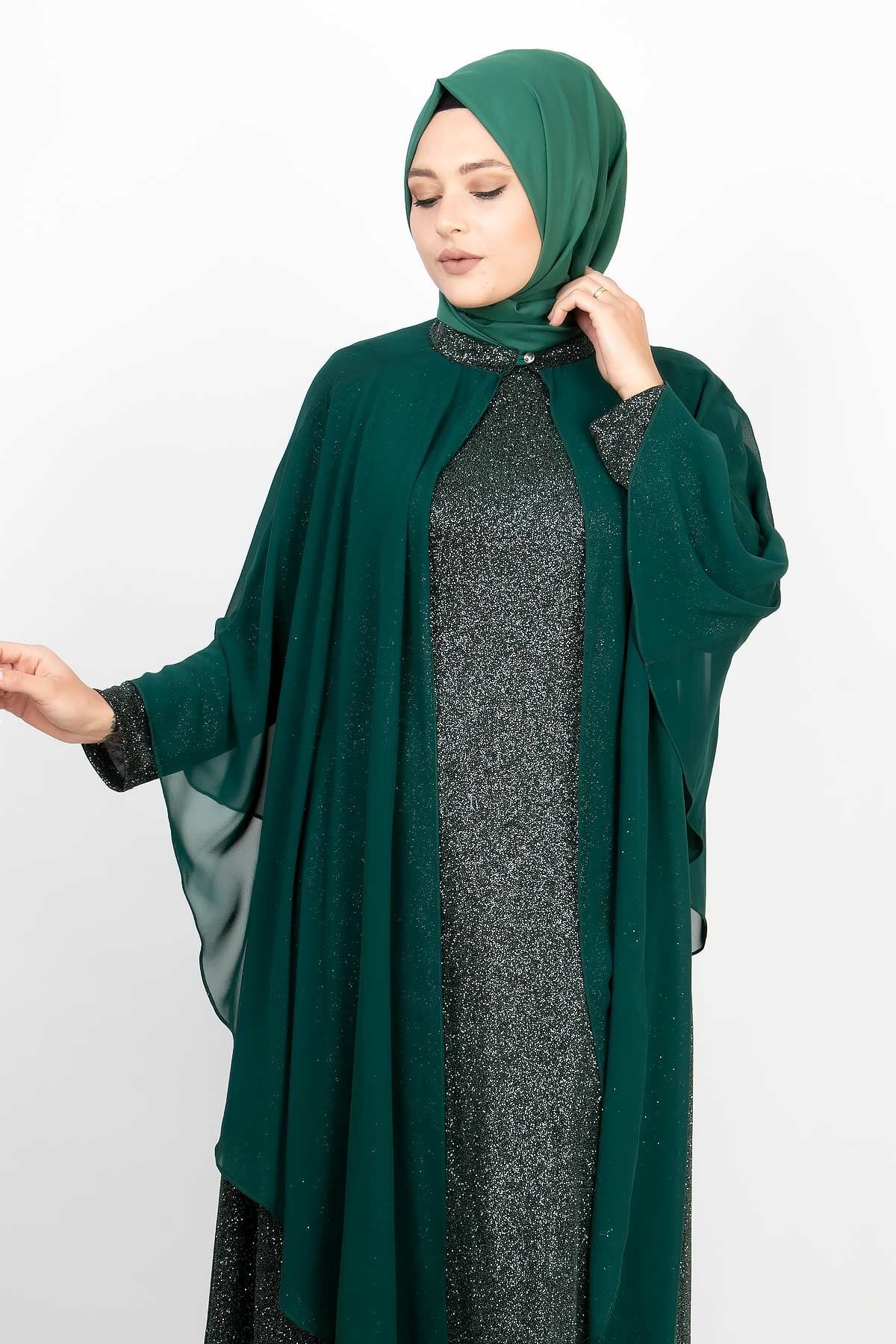 PELERİN DETAY ABİYEMDA2157-ZÜMRÜTMDA