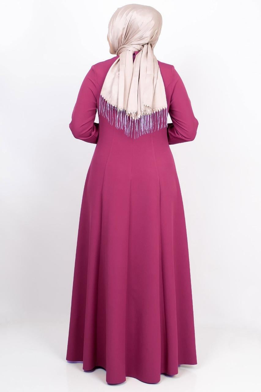 Crepe Evening Dress Lilac MDA2159MDA2159-MÜRDÜMMDA