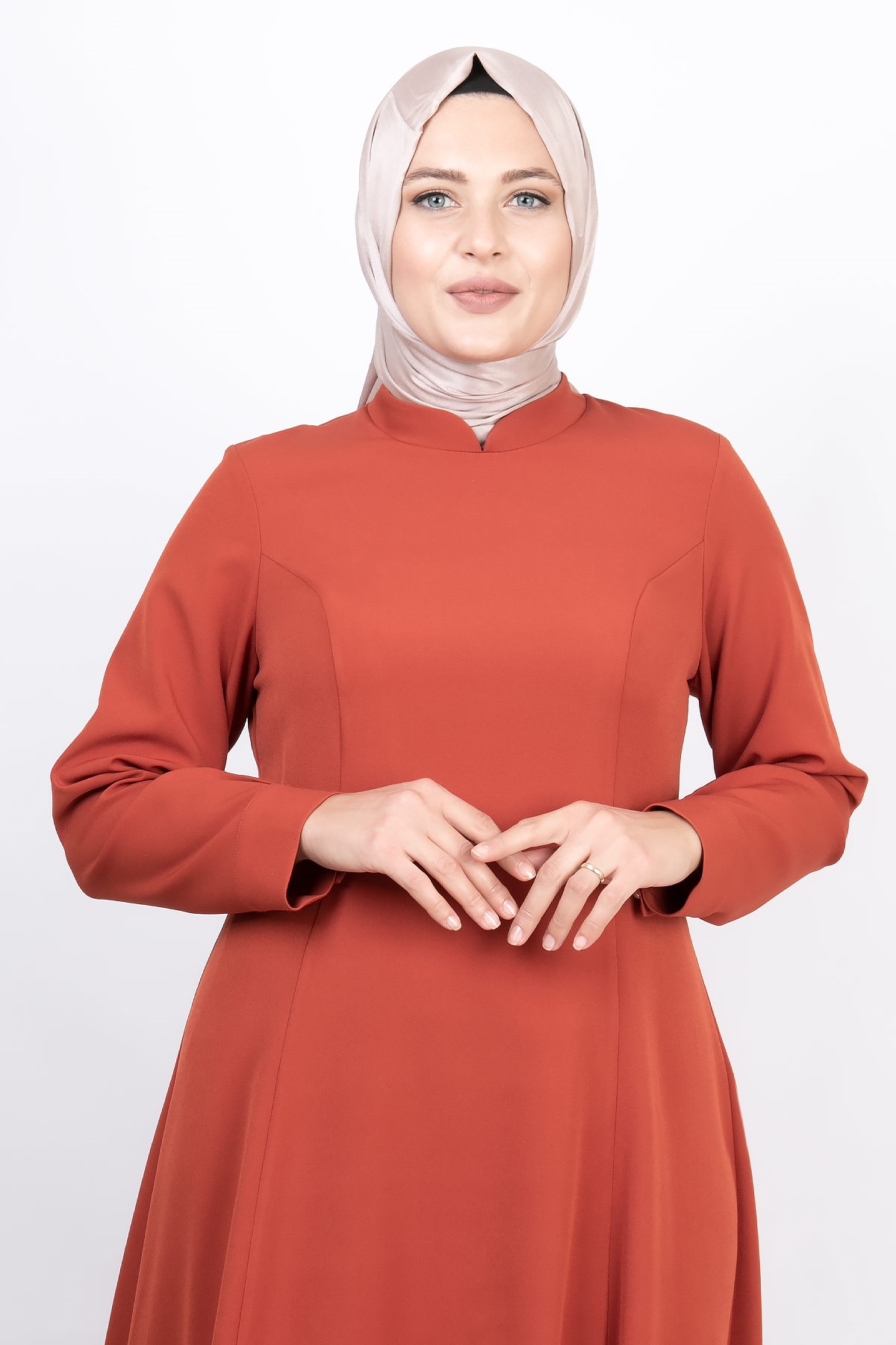 KREP ELBİSEMDA2159-TURUNCUMDA