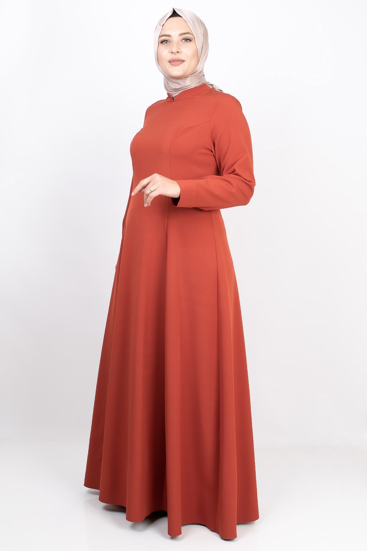 KREP ELBİSEMDA2159-TURUNCUMDA