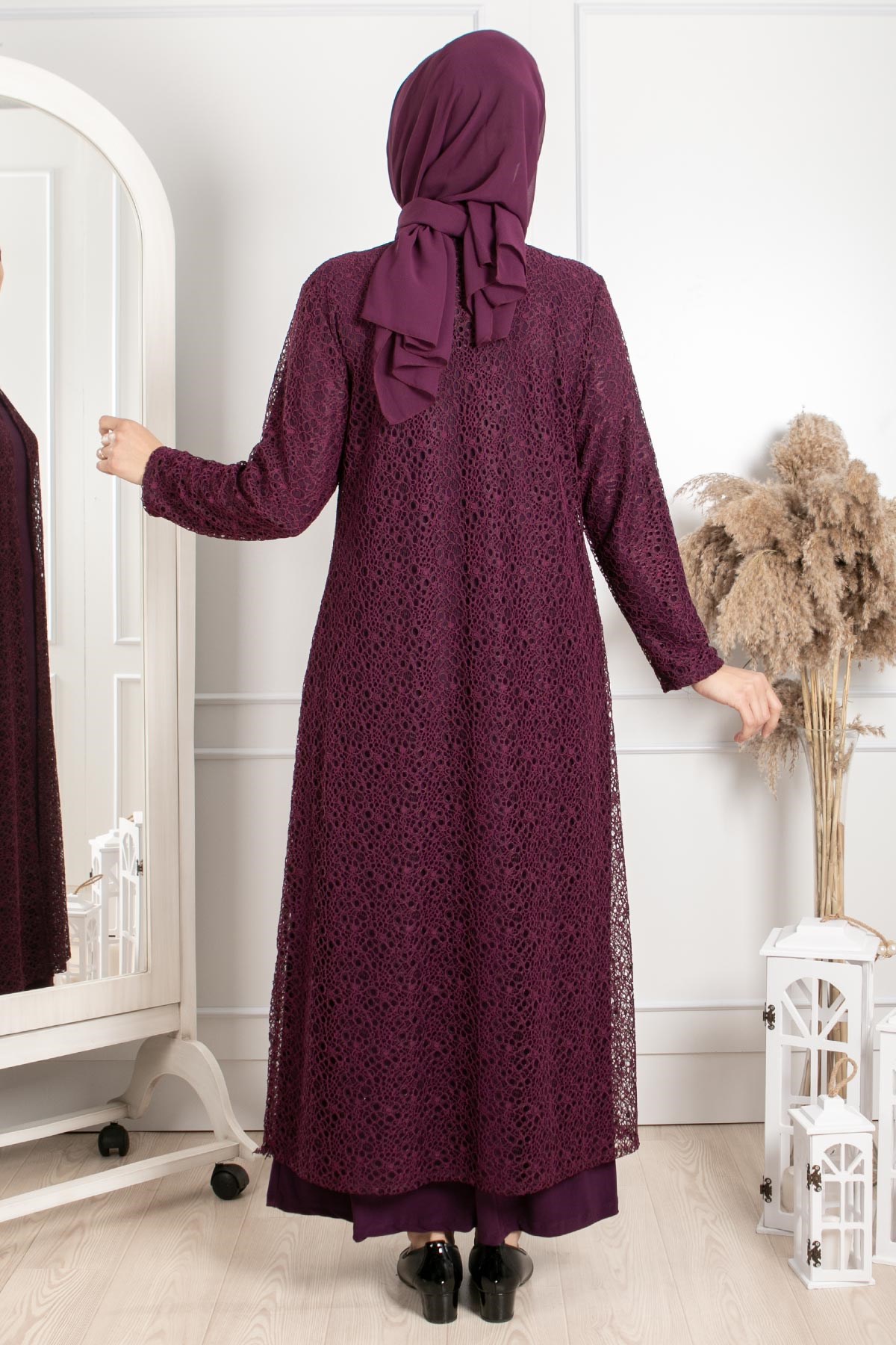 KOLYE DETAYLI ABİYE MDA2220-MÜRDÜMMDA