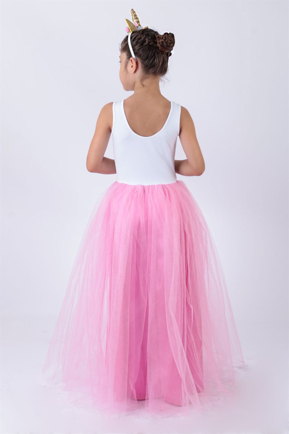 Dress - Lycra - Unlined - Crew Neck - Powder - MDV146