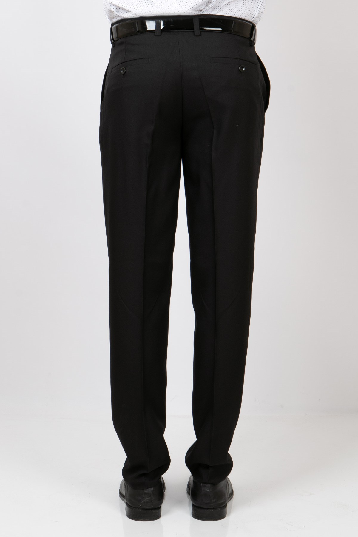 Men's Skinny Leg Fabric TrousersBlack MDV203