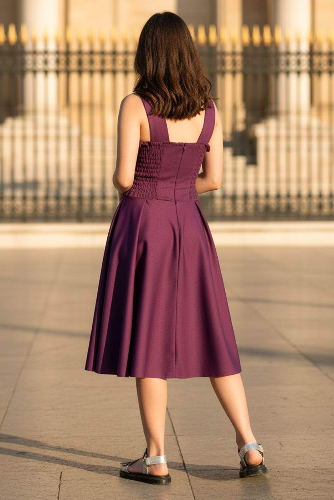 9-14 Years Old Stone Print Evening Dresses Lila MDV320MDV320-LİLAModaviki