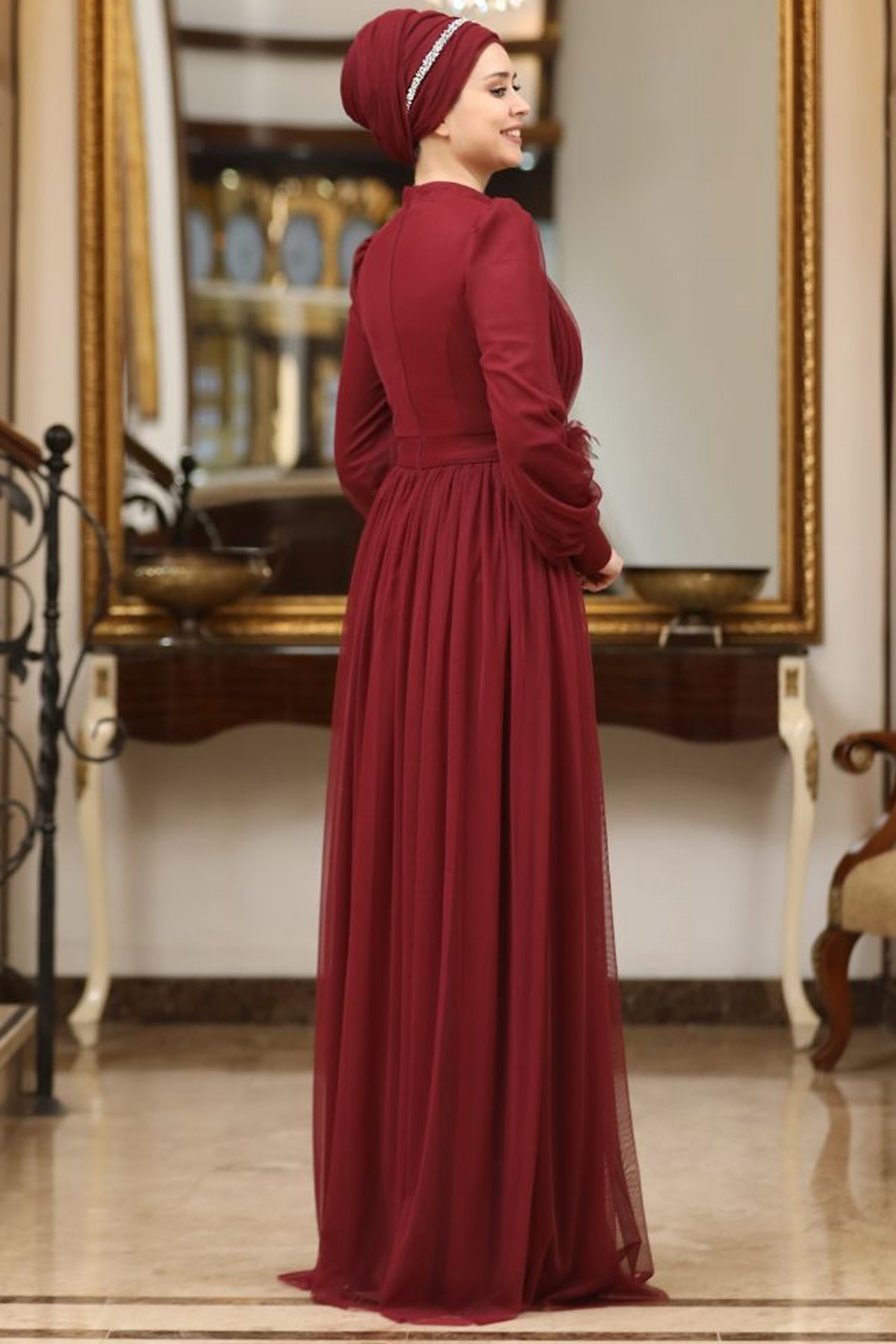 ÇİÇEK ABİYESN38-BORDOSefanisa