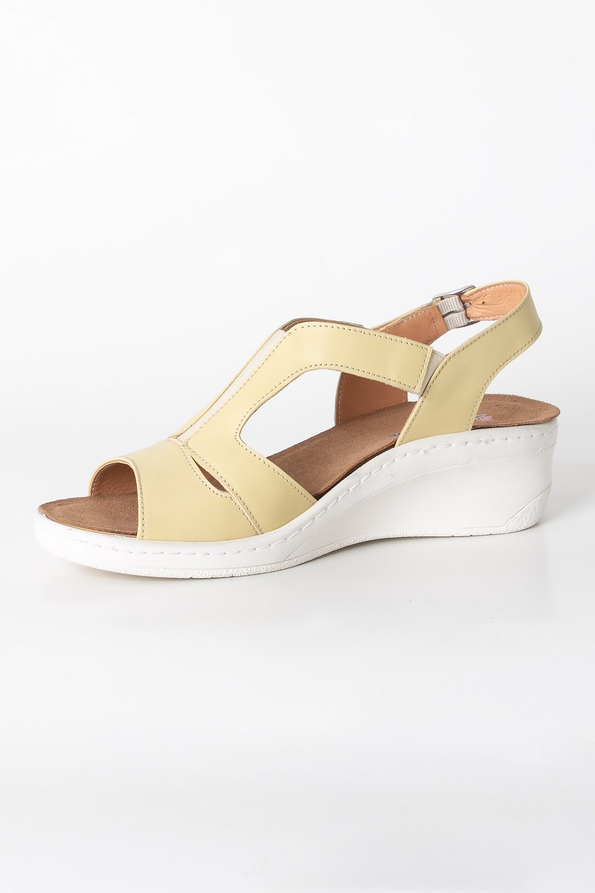 Sandales Anatomiques En Cuir Véritable Vert ZND1365805