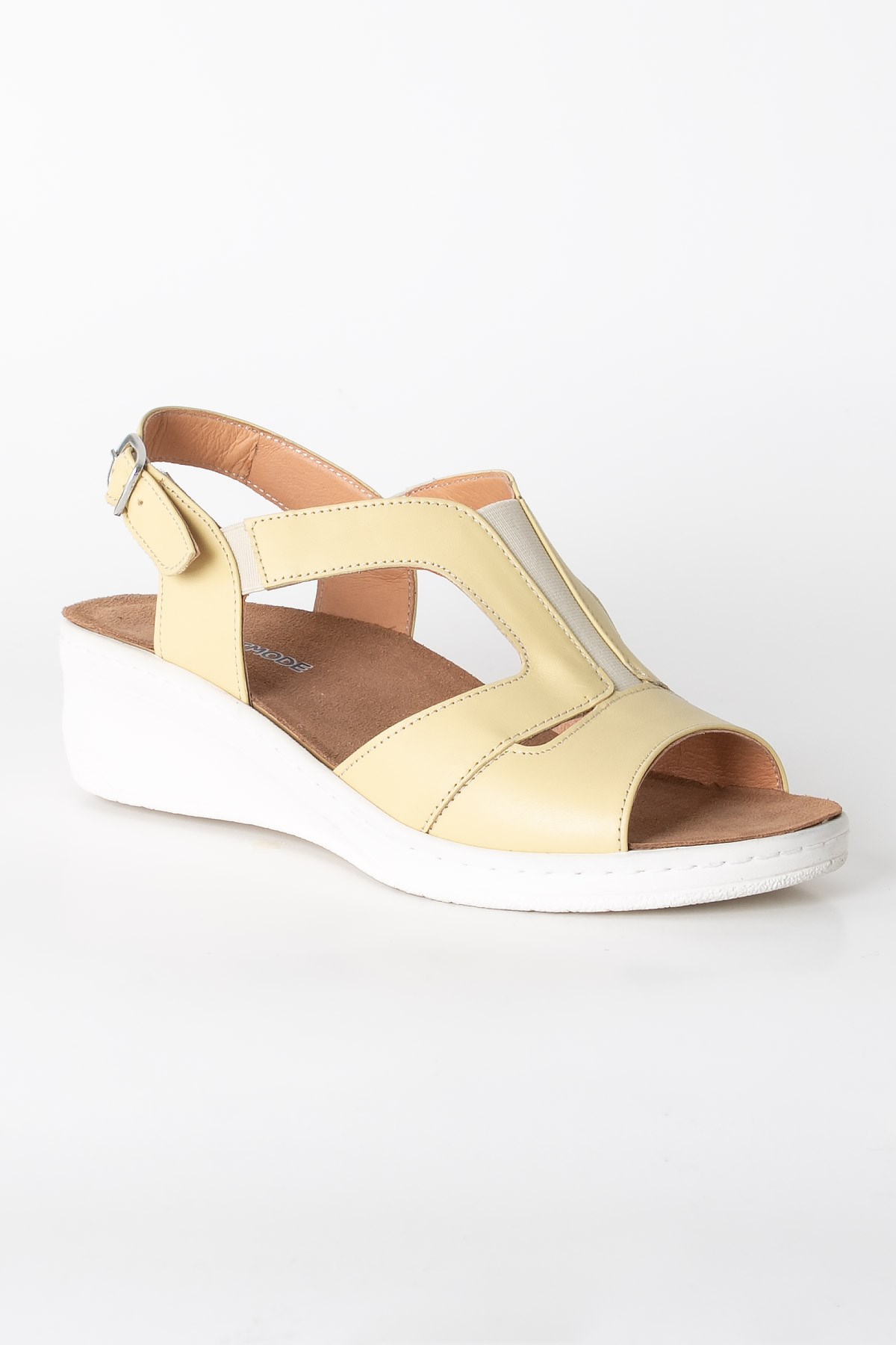 Sandales Anatomiques En Cuir Véritable Vert ZND1365805