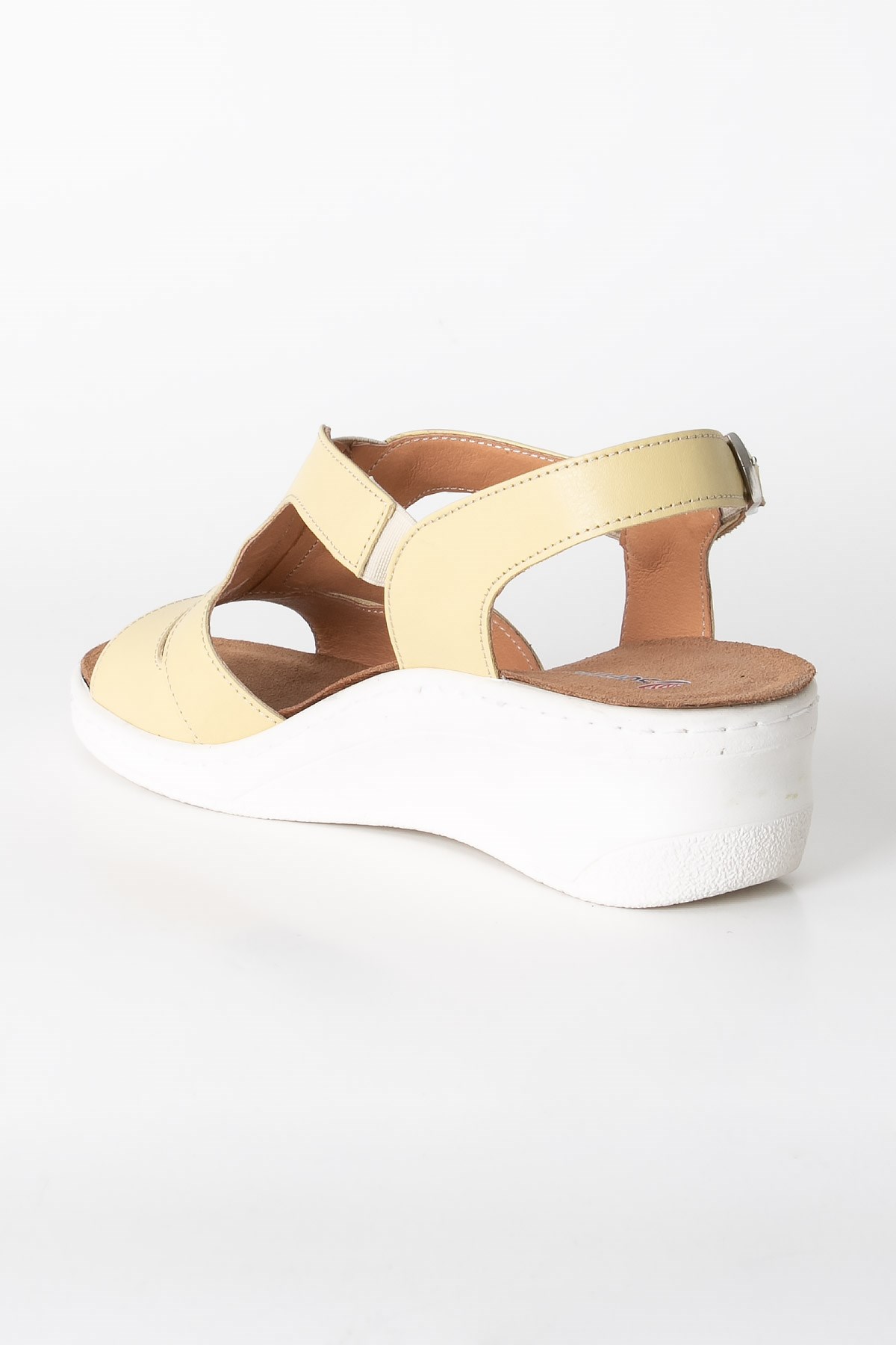 Sandales Anatomiques En Cuir Véritable Vert ZND1365805