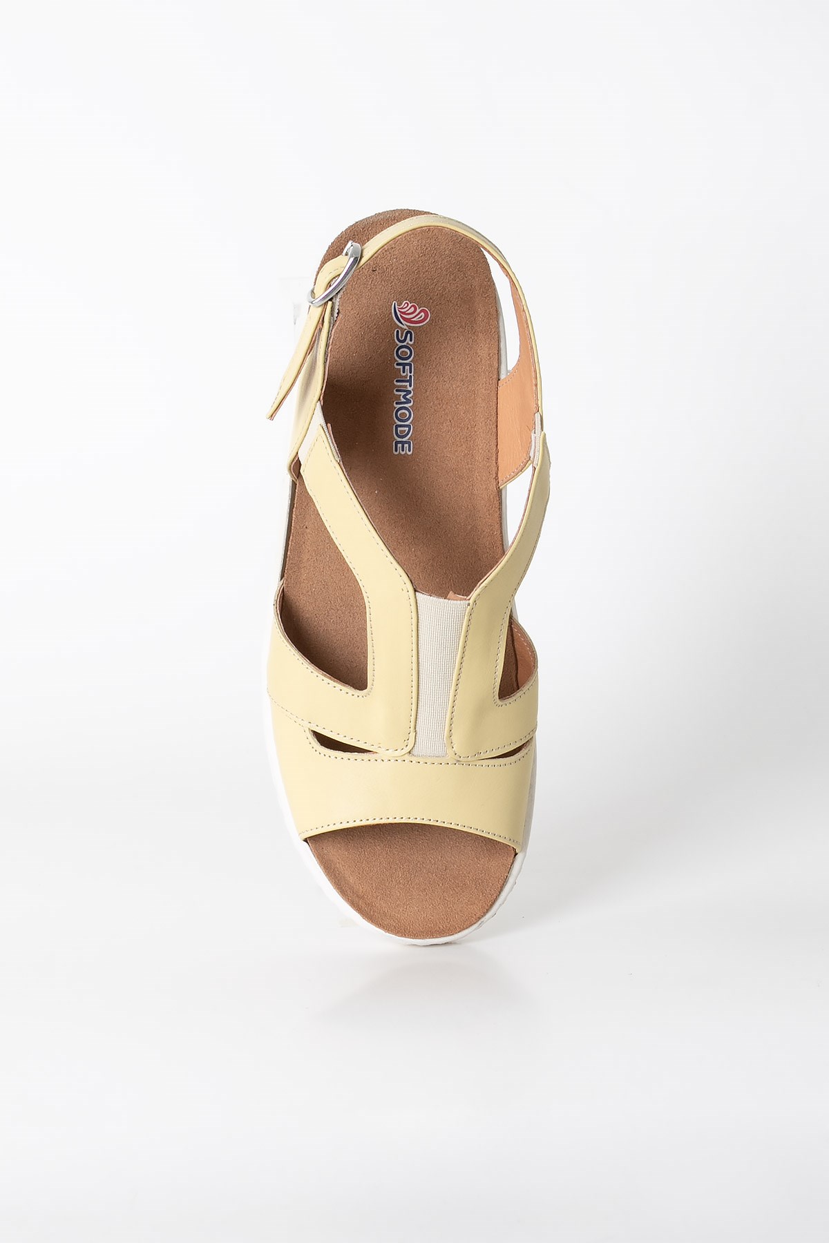 Sandales Anatomiques En Cuir Véritable Vert ZND1365805