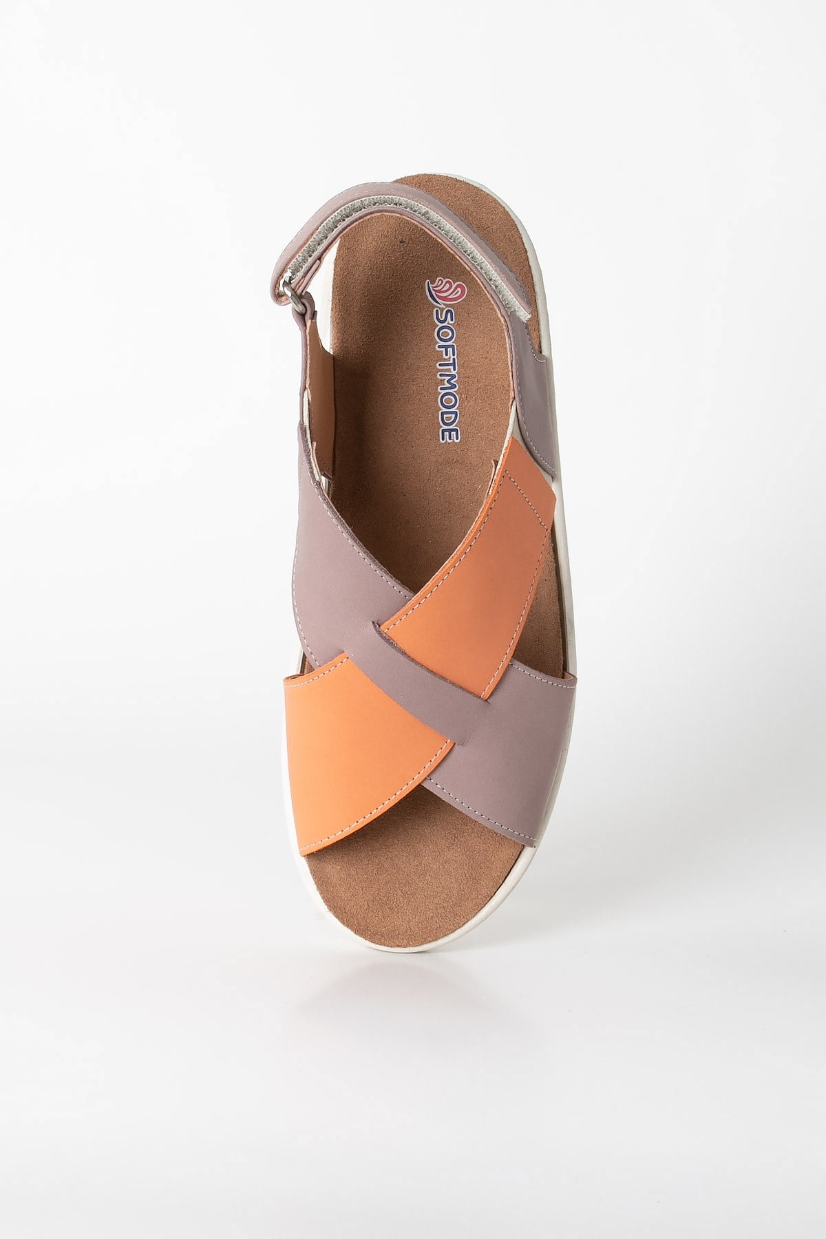 Sandales Anatomiques En Cuir Véritable Lilas ZND1365805