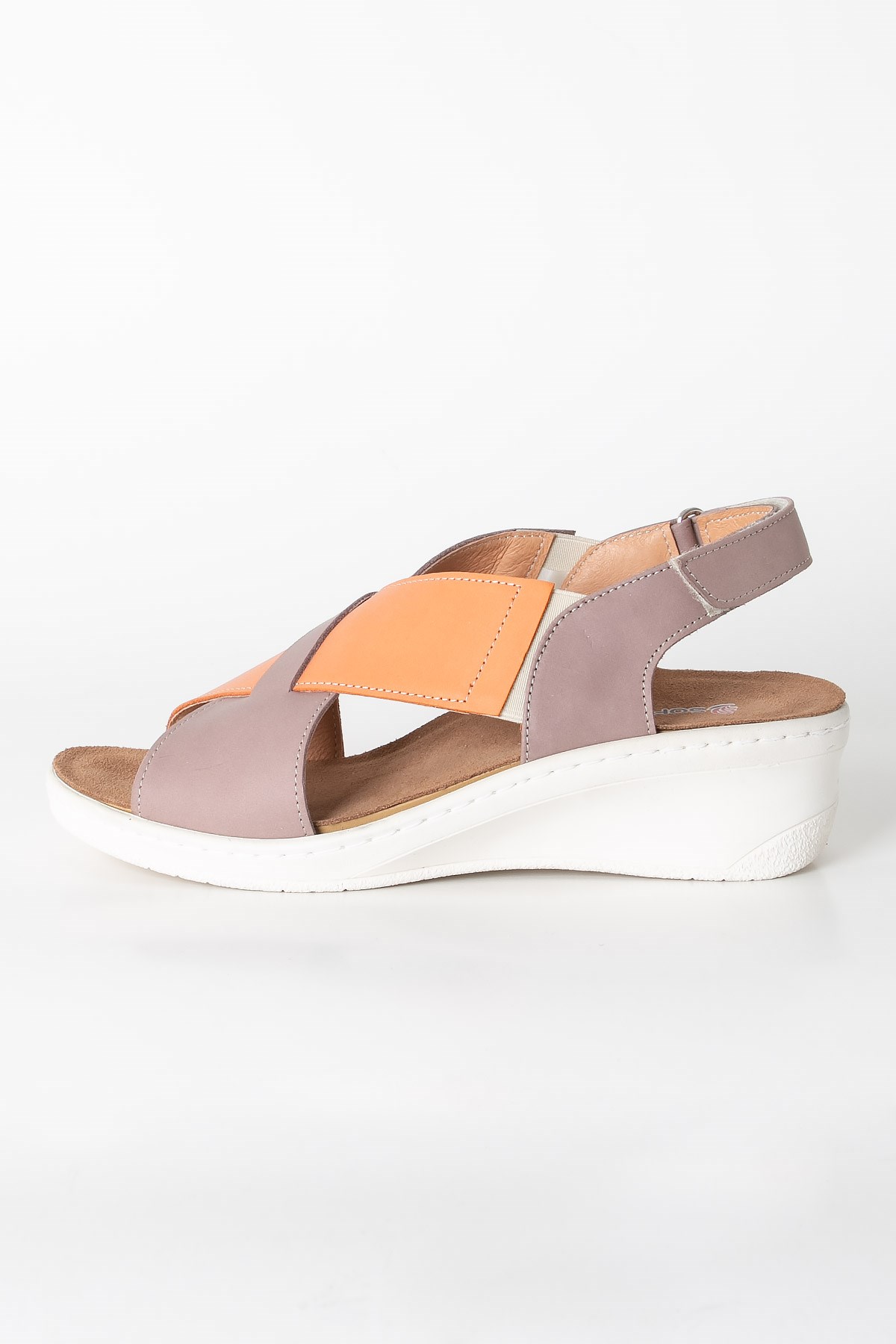Sandales Anatomiques En Cuir Véritable Lilas ZND1365805