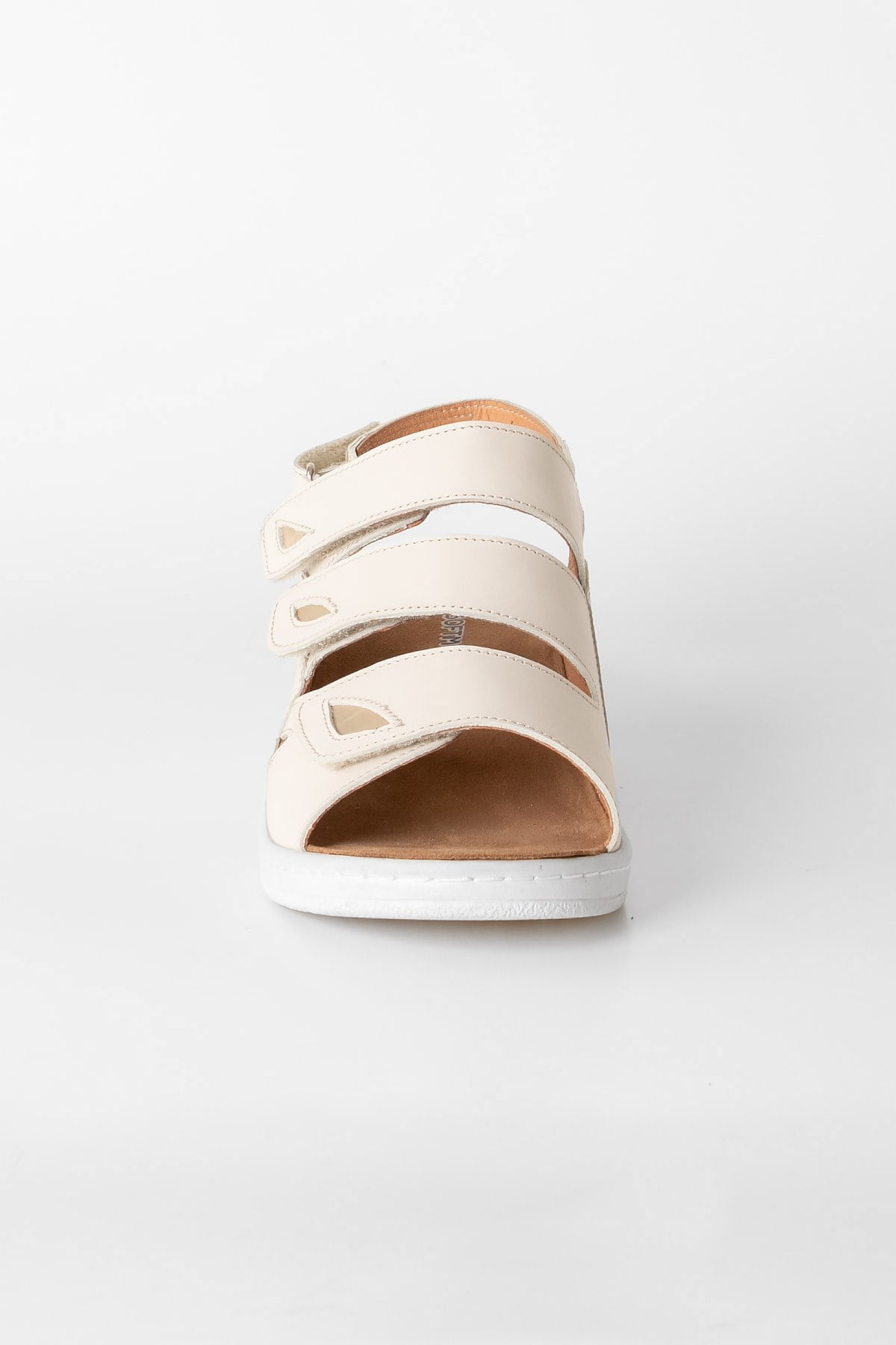 Sandales Anatomiques en Cuir Véritable Beige ZND1365812