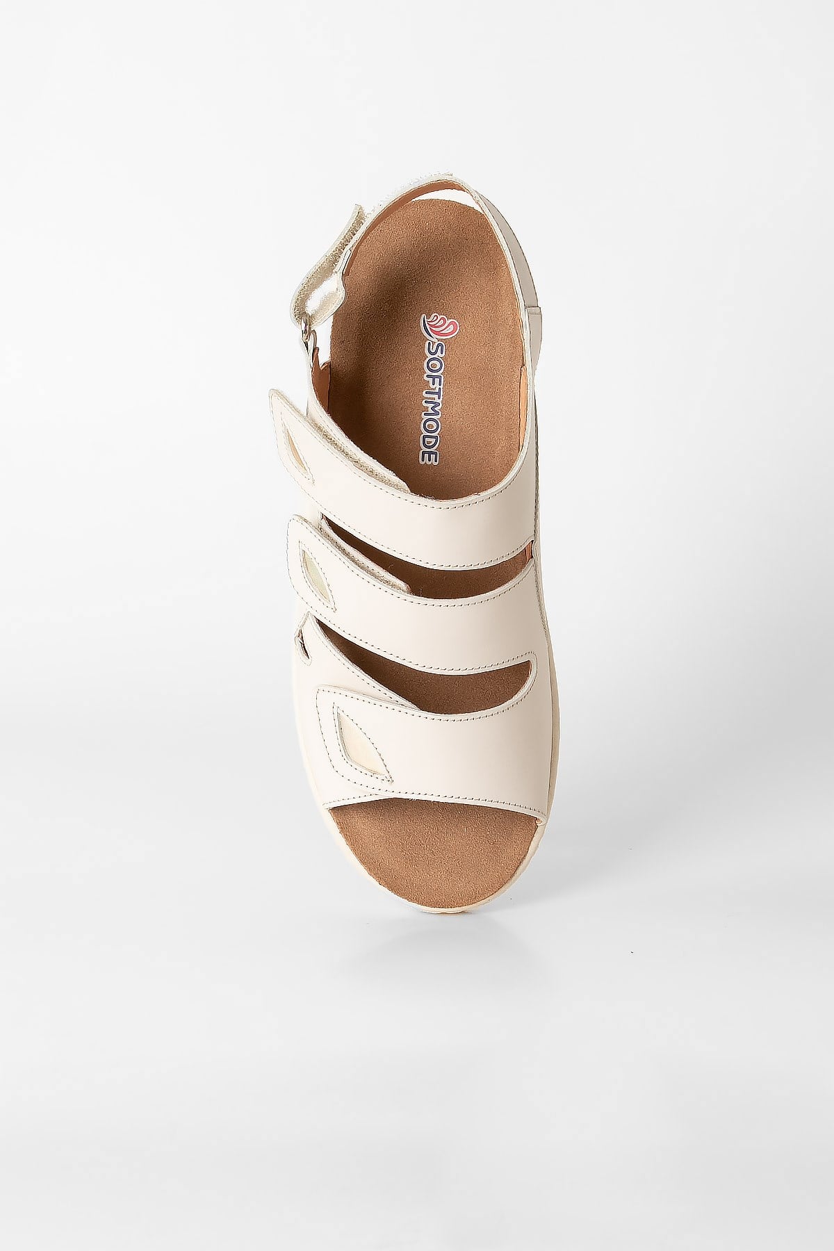 Sandales Anatomiques en Cuir Véritable Beige ZND1365812