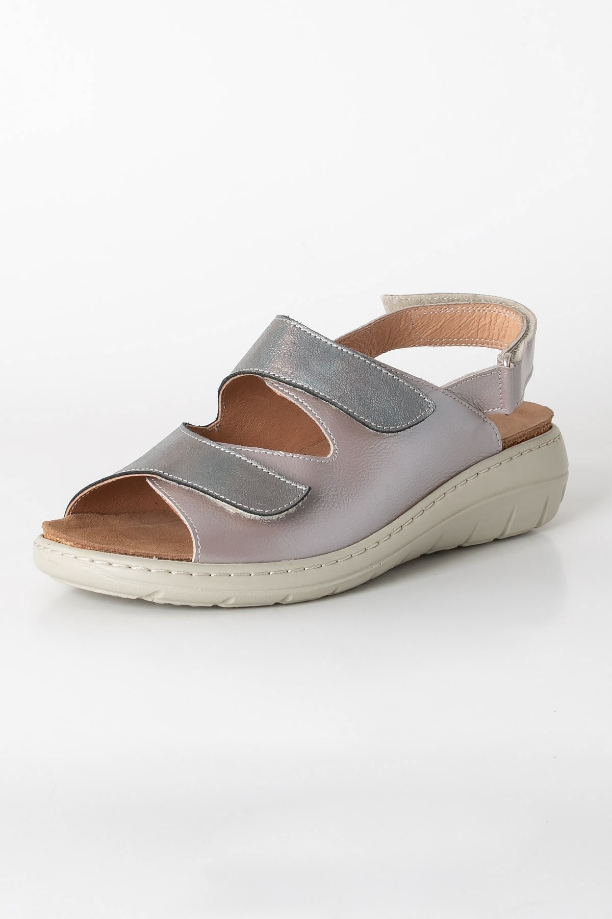 Sandales Anatomiques En Cuir Véritable Lilas ZND2164