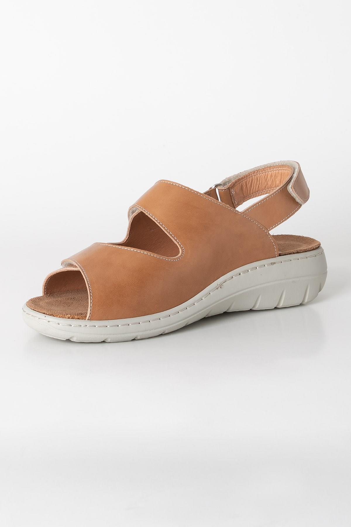 Hakiki  Deri  Anatomik  Sandalet Taba  ZND2164