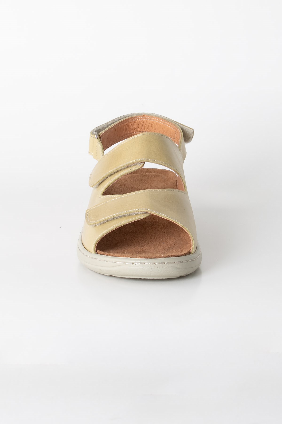 Sandales Anatomiques En Cuir Véritable Vert ZND2164