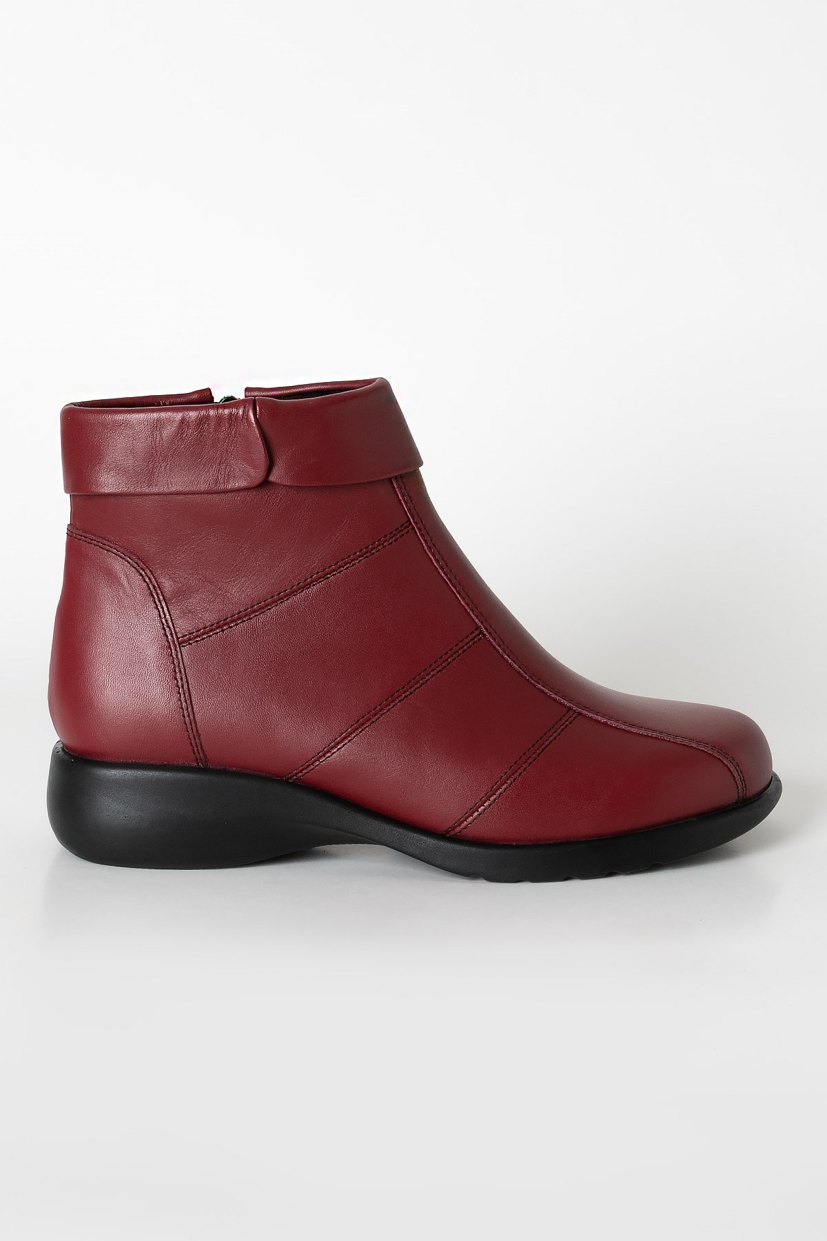 Genuine Leather Anatomical Boot Burgundy ZND3010ZND3010-BORDOModaviki