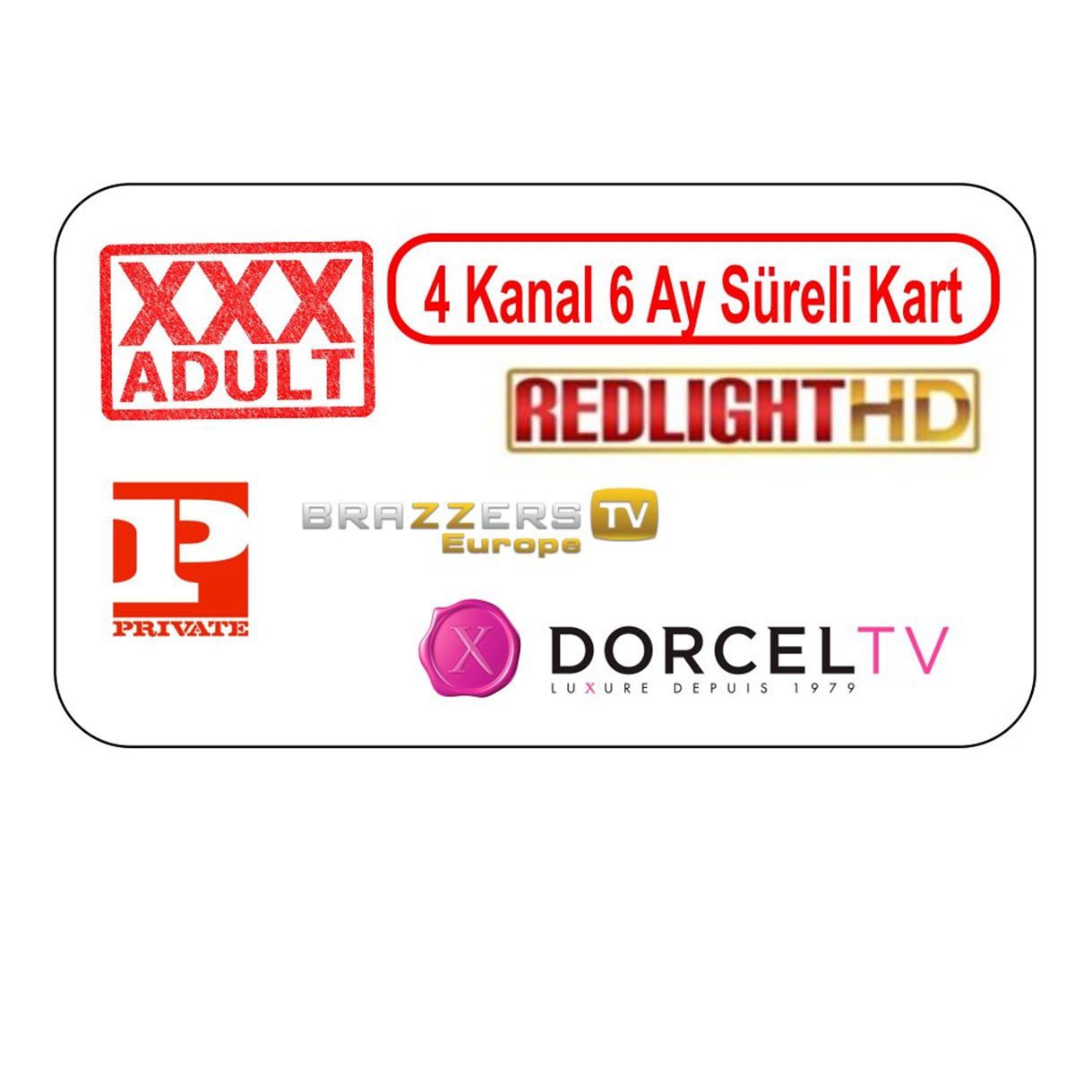 4 Kanal 6 Ay Süreli Yetişkin Kart Yeni