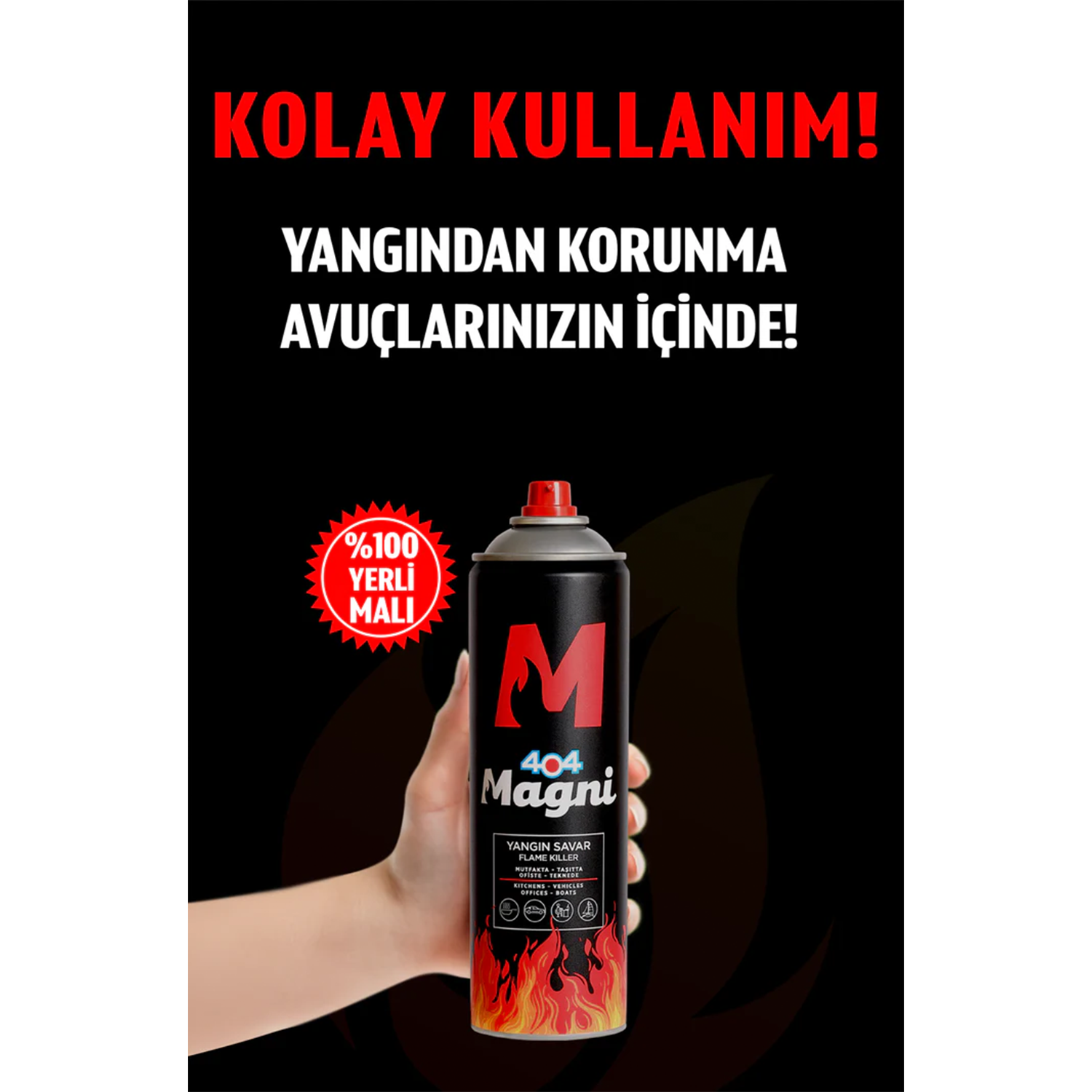404Yangın Söndürücüler404 Magni Yangınsavar 500 ML