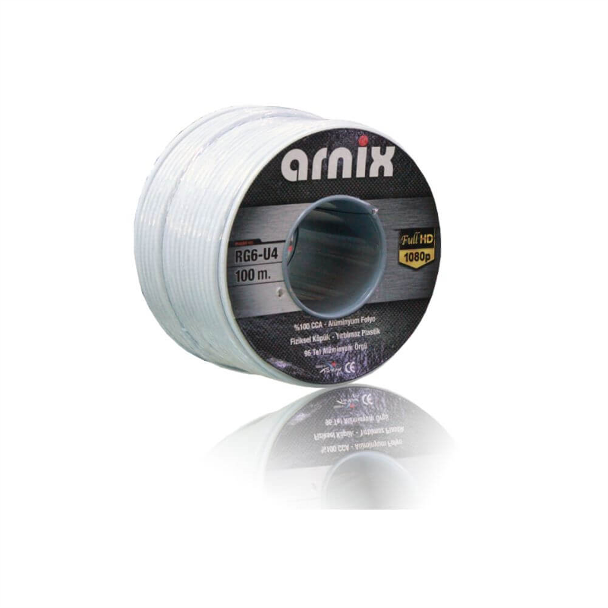 ArnixUydu Anten KablolarıArnix RG6-U4 48 Tel Uydu Anten Kablosu