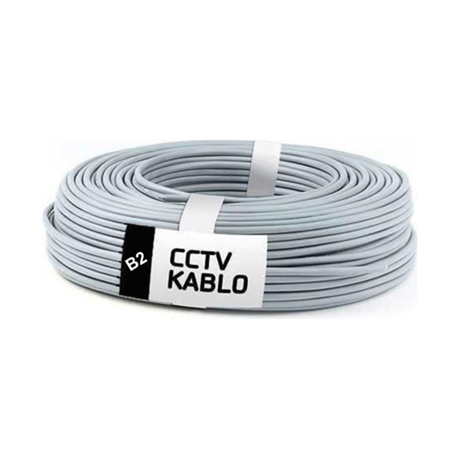 B2Kamera KablolarıB2 Cctv 2+1 0.22MM 100 Metre Kamera Kablosu
